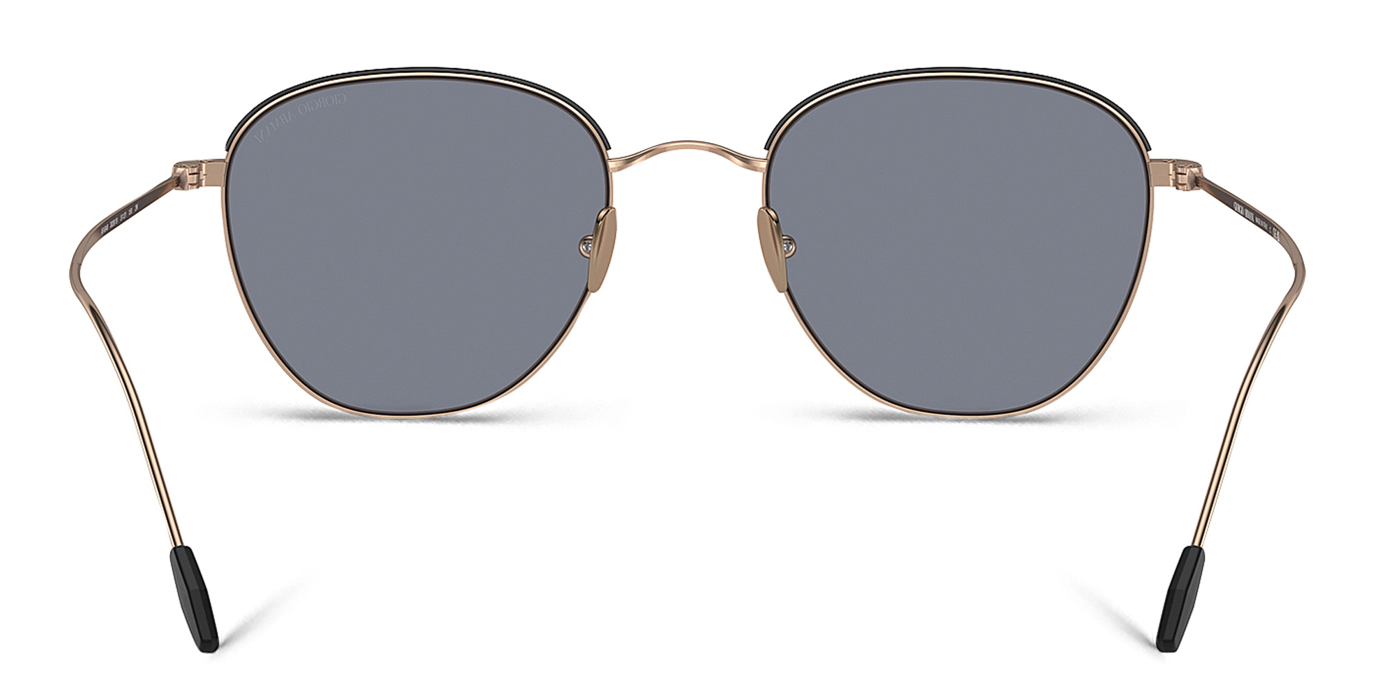 نظارات شمسية مربّعة من جورجو أرماني بلون ذهبي - صورة المنتج 4