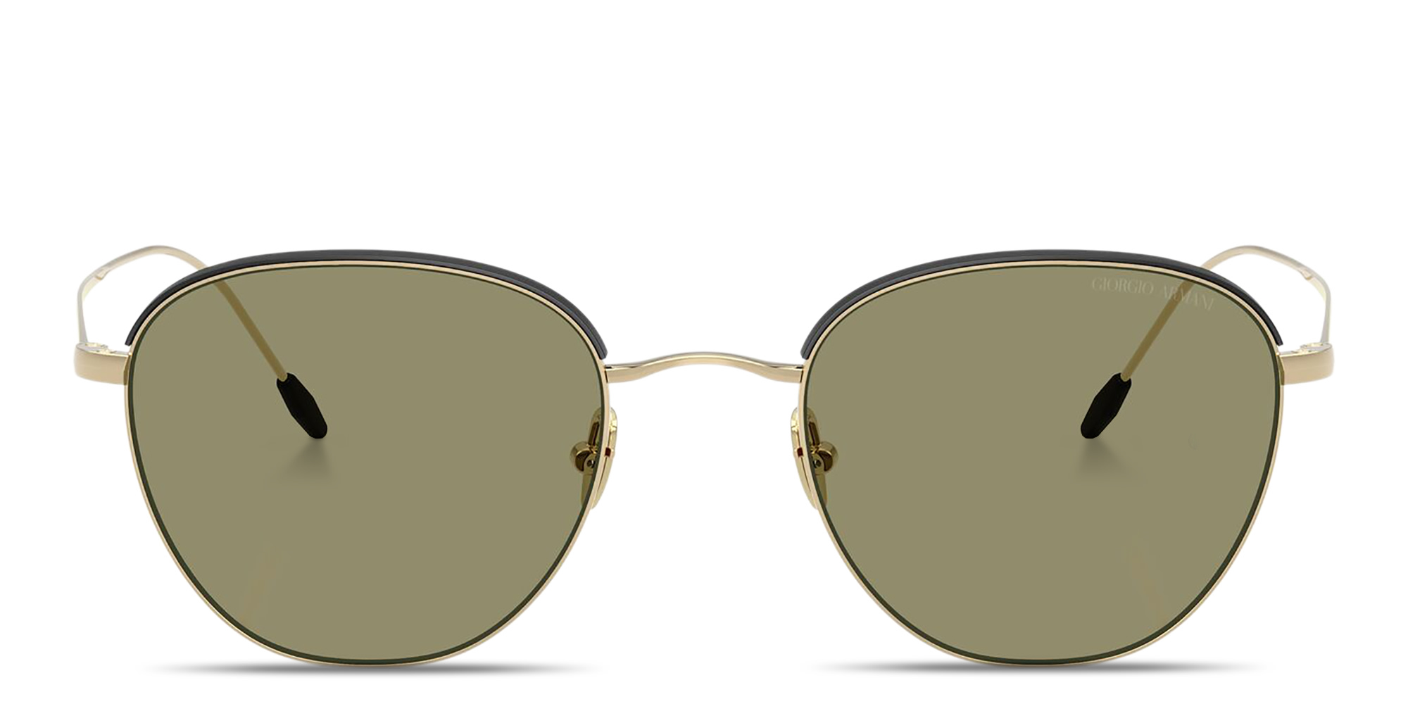 GIORGIO ARMANI Square Sunglasses in Matte Black/Pale Gold – Product Photo 1
