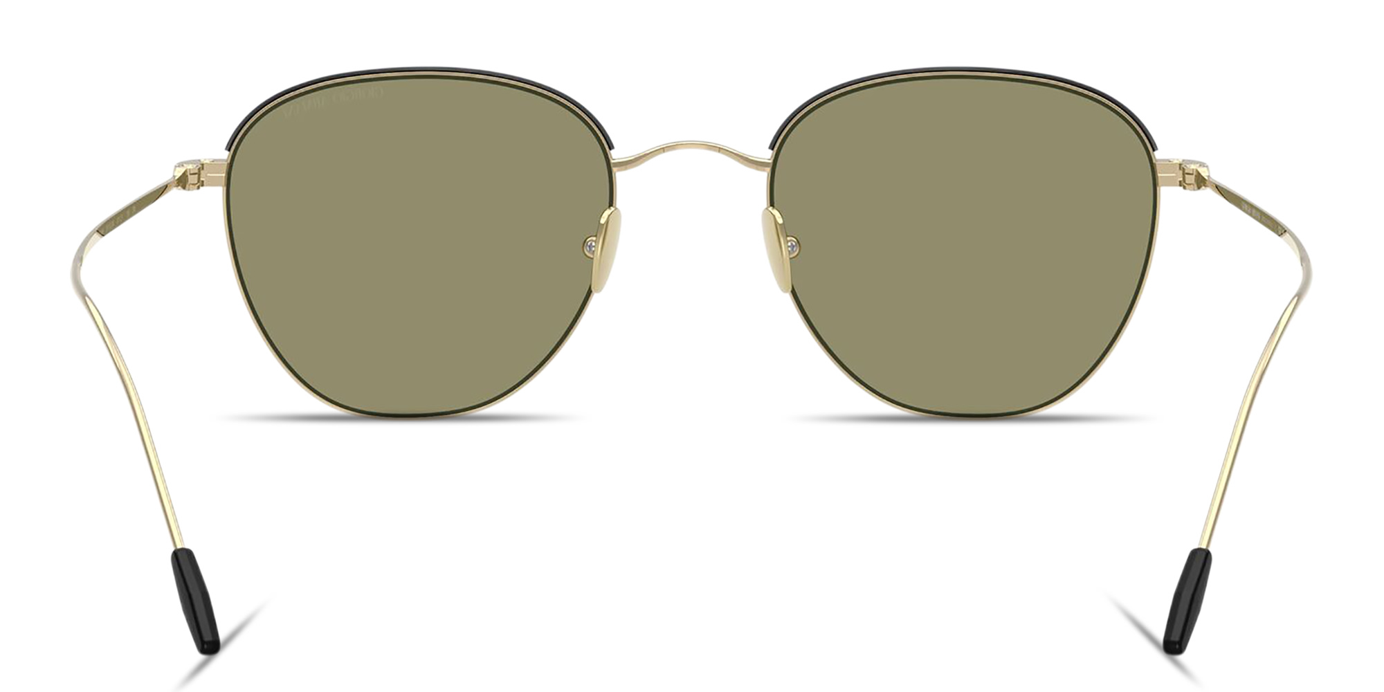 GIORGIO ARMANI Square Sunglasses in Matte Black/Pale Gold – Product Photo 4
