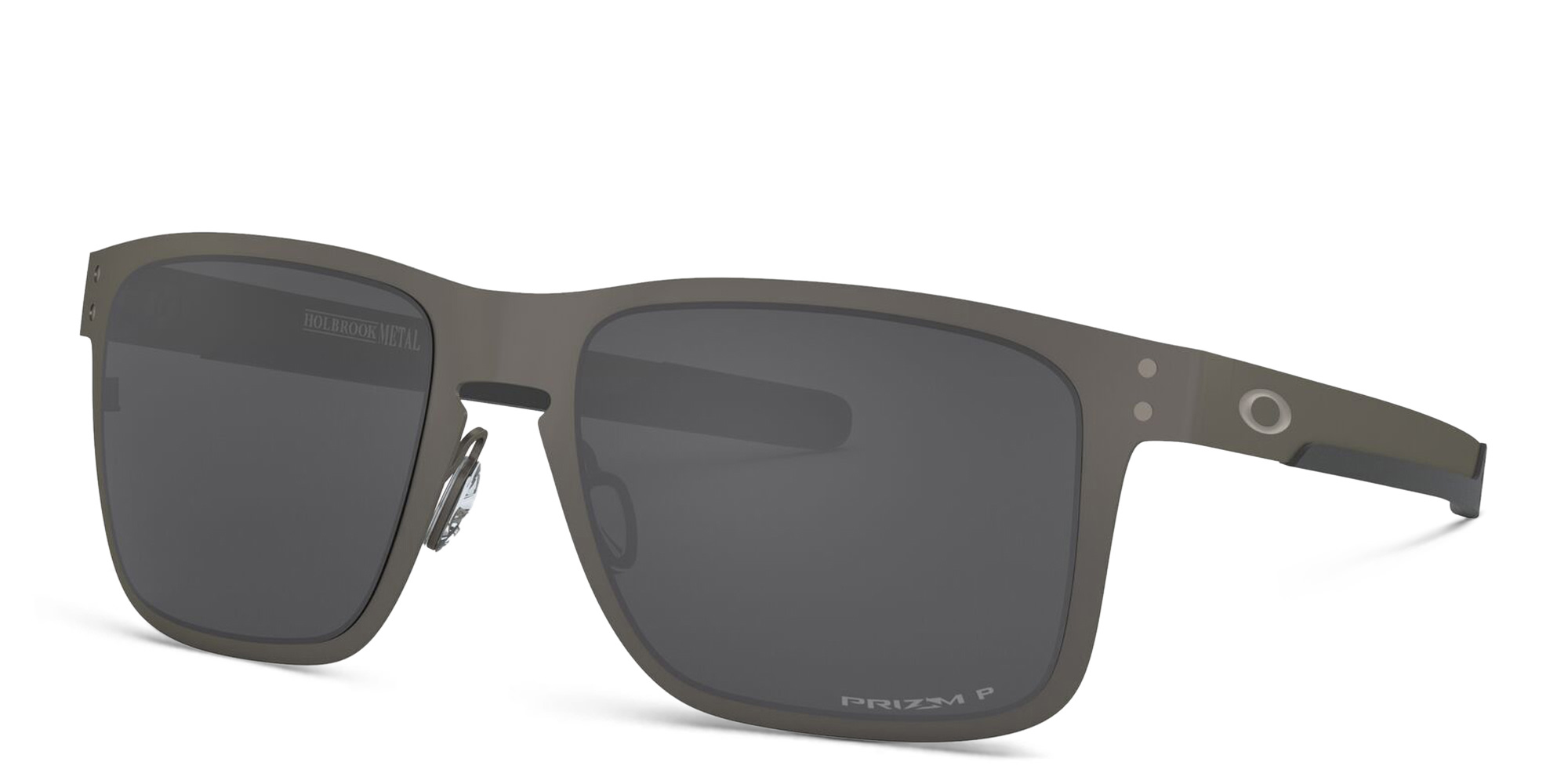 Oakley HOLBROOK™ METAL Square Polarized Sunglasses in Matte Gunmetal – Product Photo 2