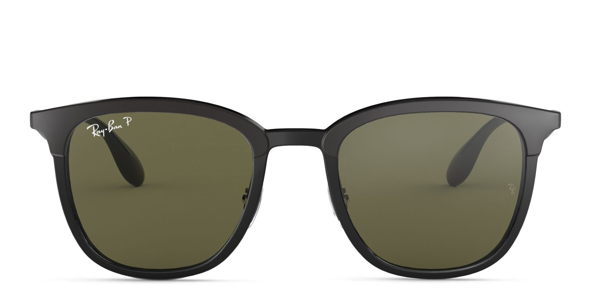 نظارة شمسية بإطار مربع للجنسين من راي بان بلون أسود - صورة المنتج 1