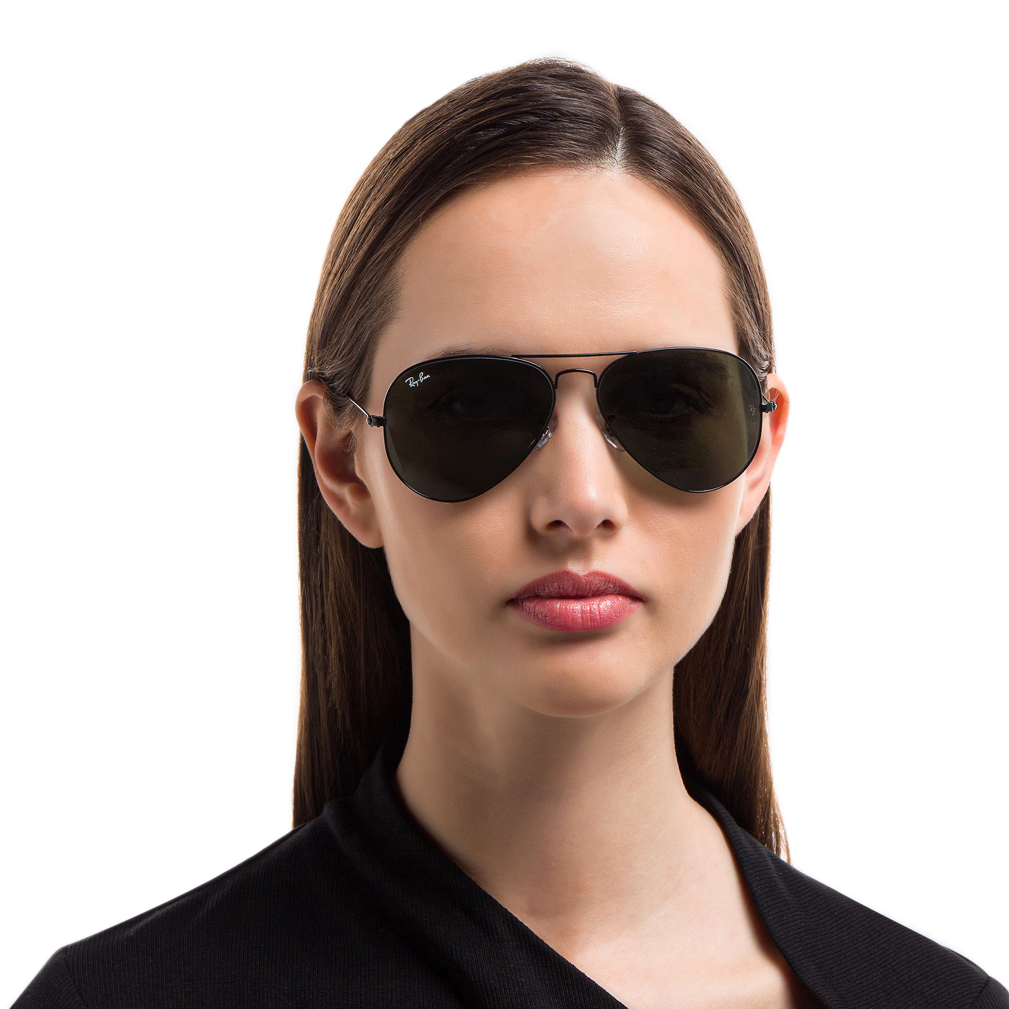 Ray-Ban Round Double Bridge Sunglasses in Black – Product Photo 5
