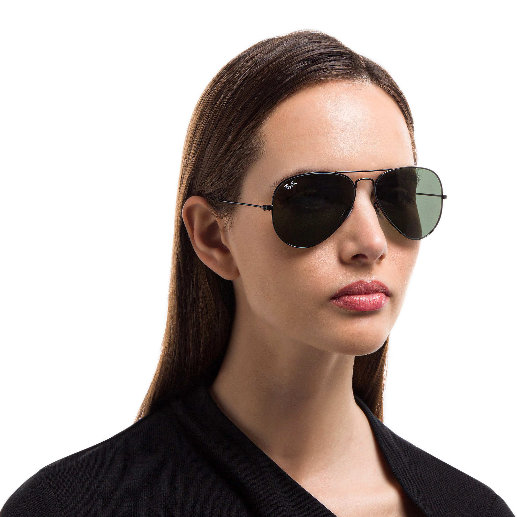 Ray-Ban Round Double Bridge Sunglasses in Black – Product Photo 6