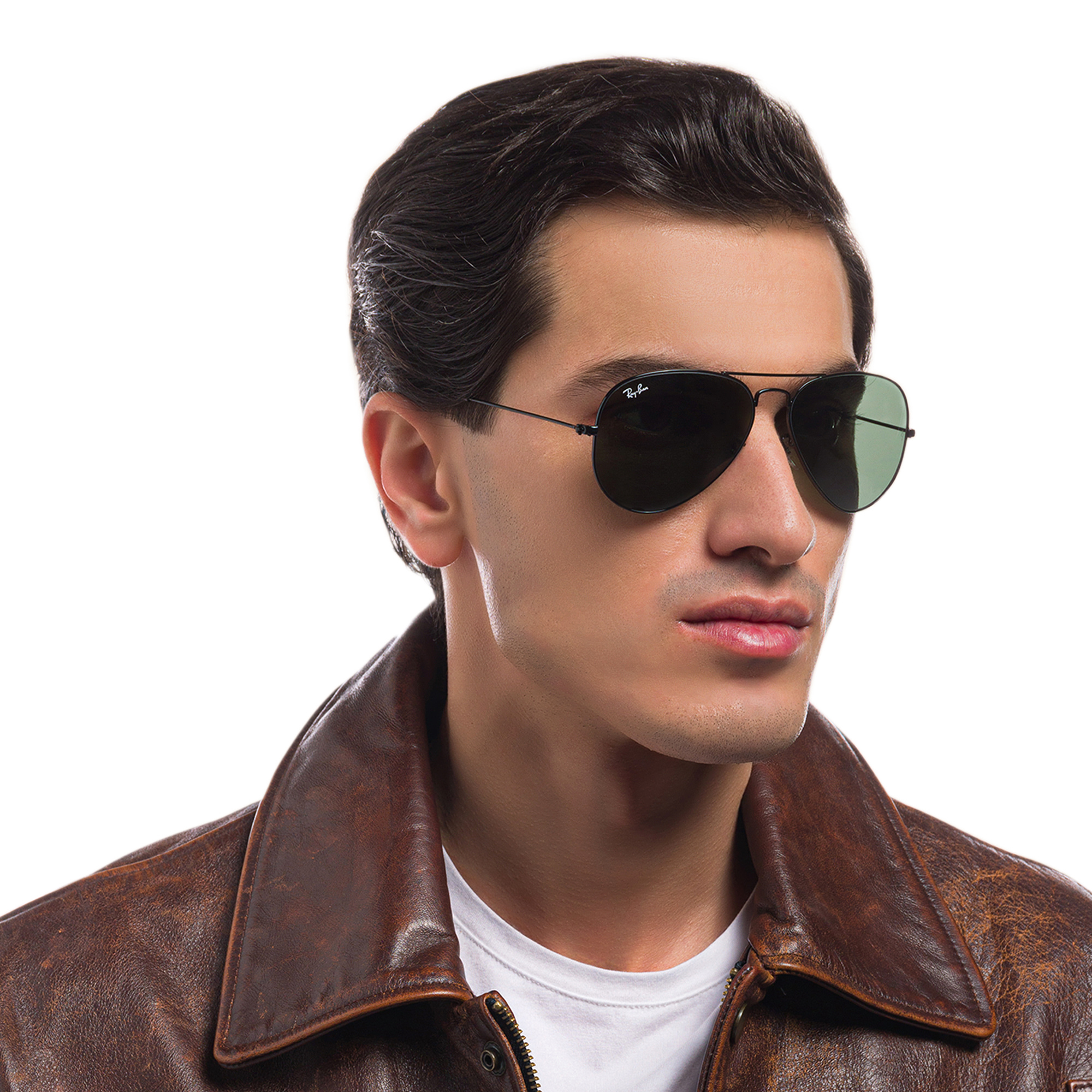 Ray-Ban Round Double Bridge Sunglasses in Black – Product Photo 7