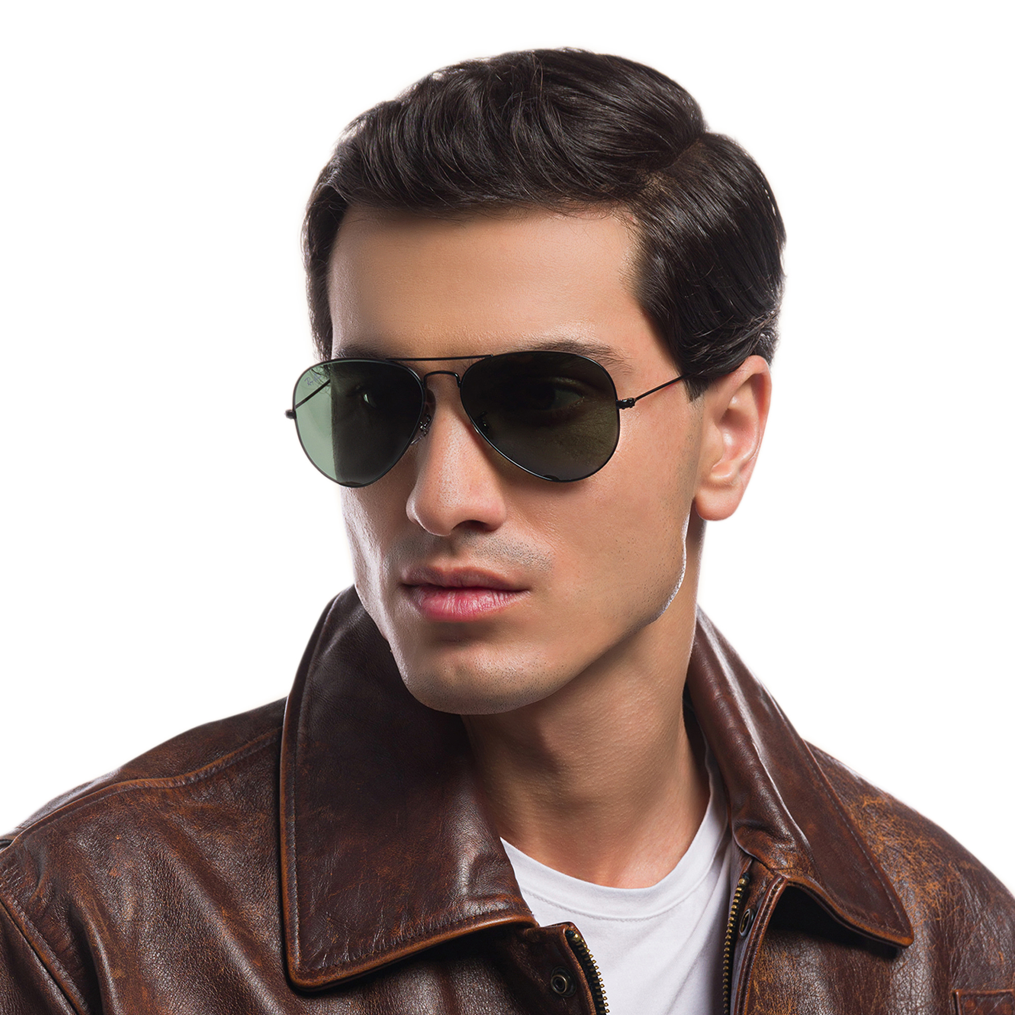 Ray-Ban Round Double Bridge Sunglasses in Black – Product Photo 8