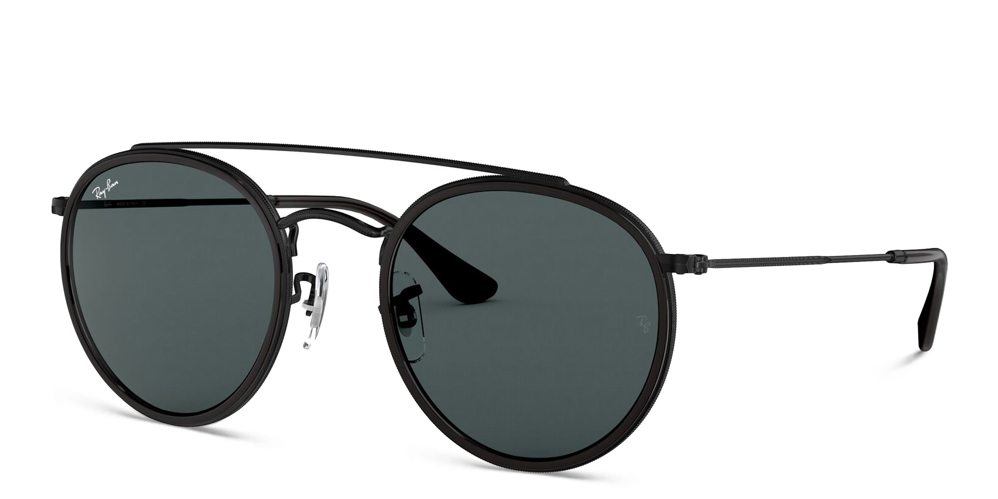 Ray-Ban Round Double Bridge Sunglasses in Black – Product Photo 2