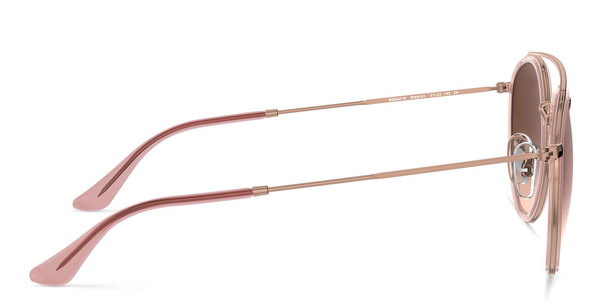 Ray-Ban Round Double Bridge Sunglasses in Copper – Product Photo 3