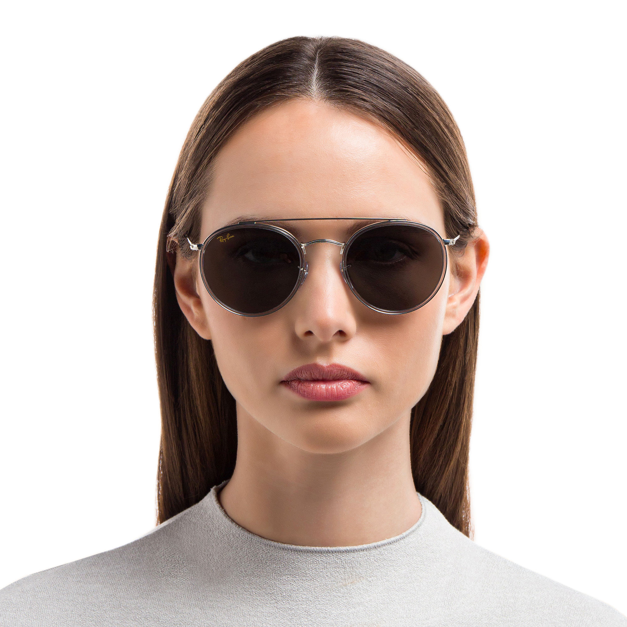 Ray-Ban Unisex Round Sunglasses in Silver – Product Photo 5