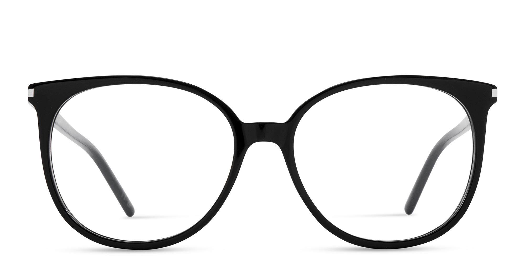 SAINT LAURENT Round Eyeglasses in Black – Product Photo 1