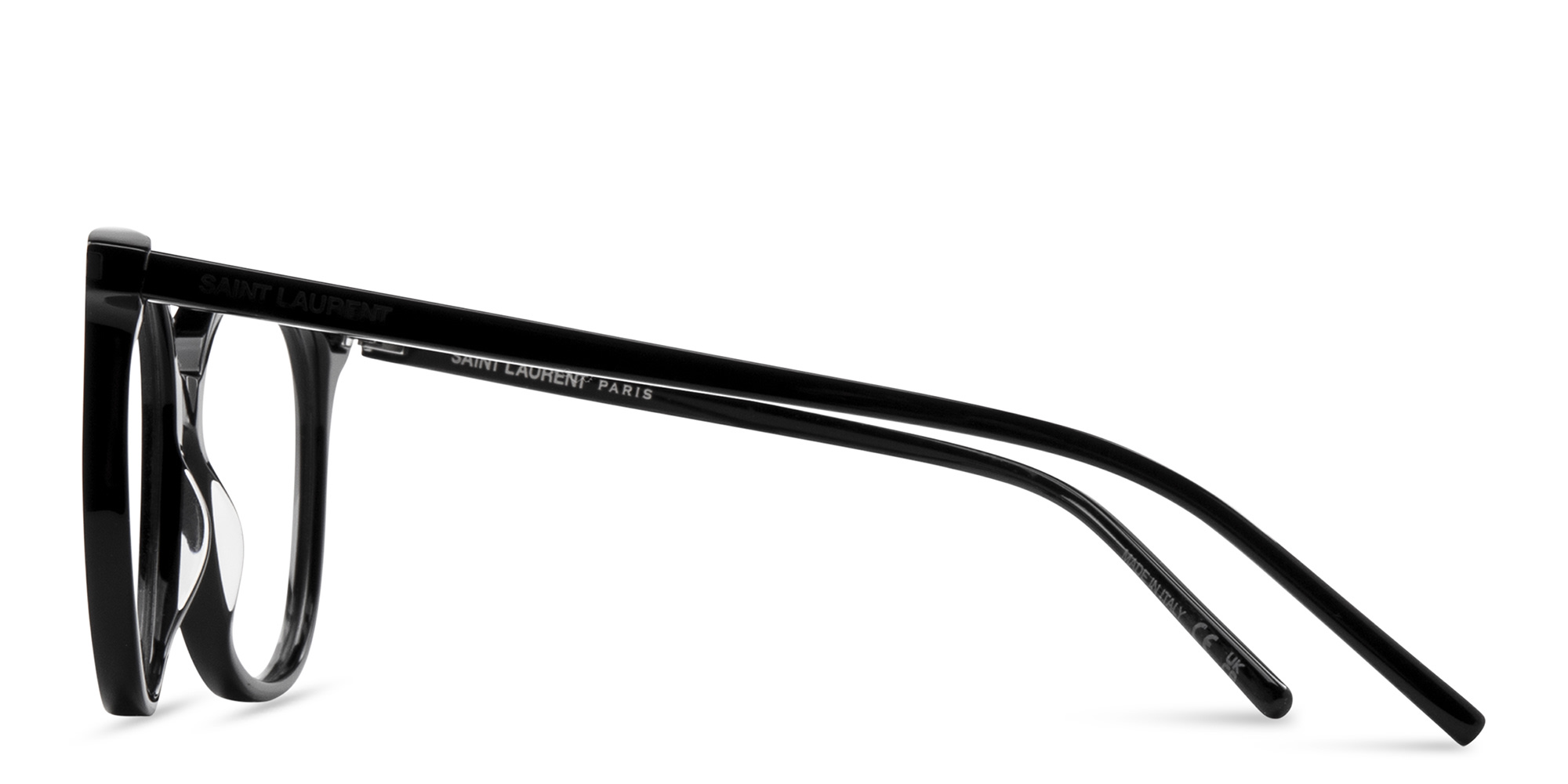 SAINT LAURENT Round Eyeglasses in Black – Product Photo 3