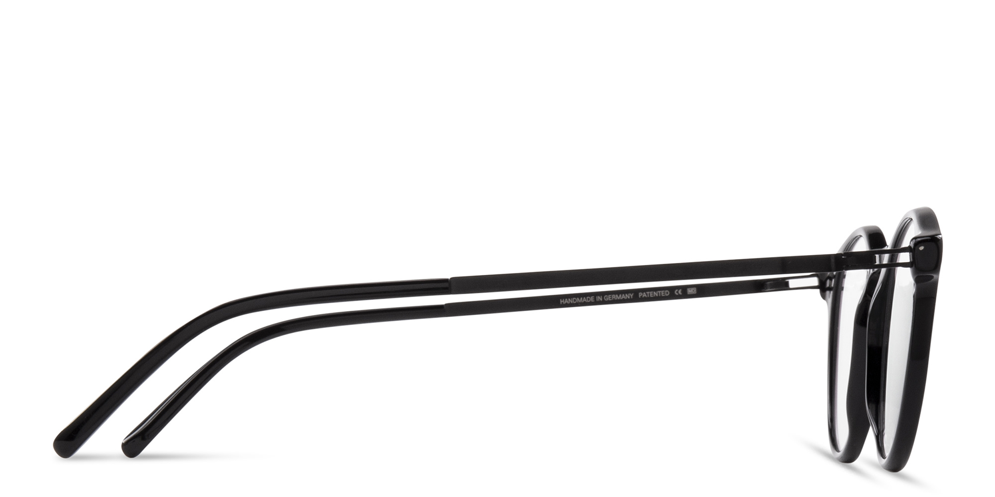 نظارات طبية دائرية من ميكيتا بلون أسود - صورة المنتج 3