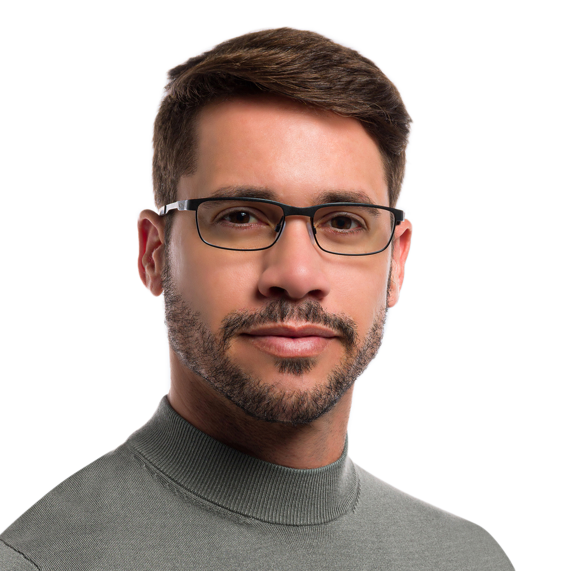 Oakley Steel Plate™ Rectangle Eyeglasses in Powder Coal – Product Photo 6