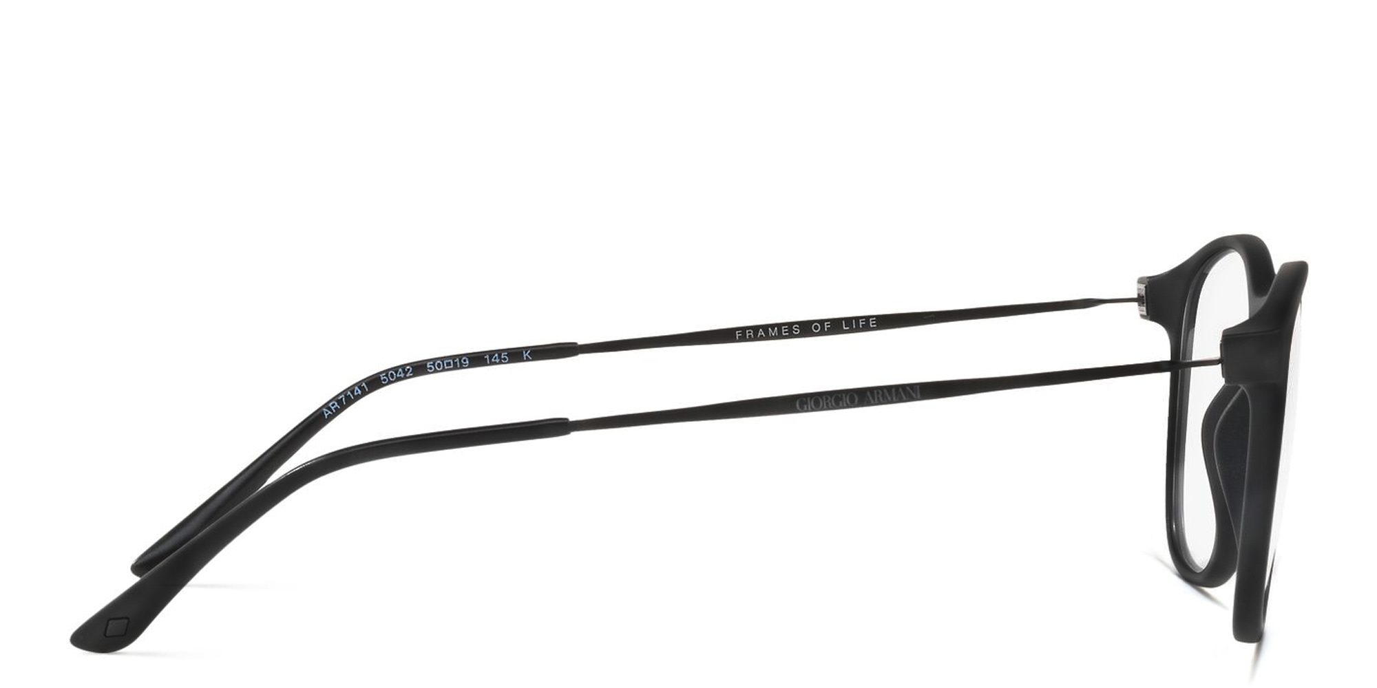 GIORGIO ARMANI Round Eyeglasses in Matte Black – Product Photo 3