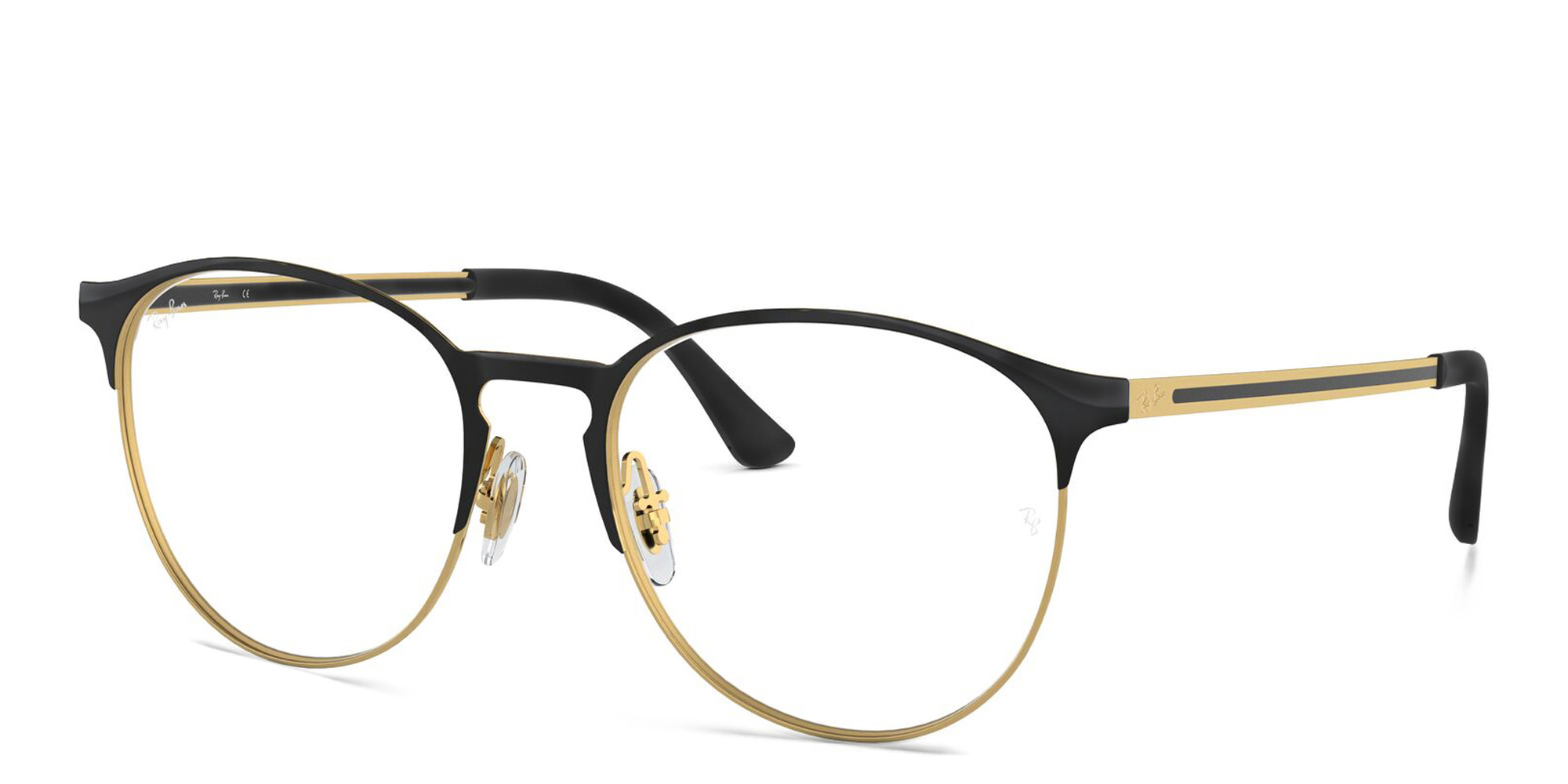Ray-Ban Unisex Panthos Eyeglasses in Black On Gold – Product Photo 2