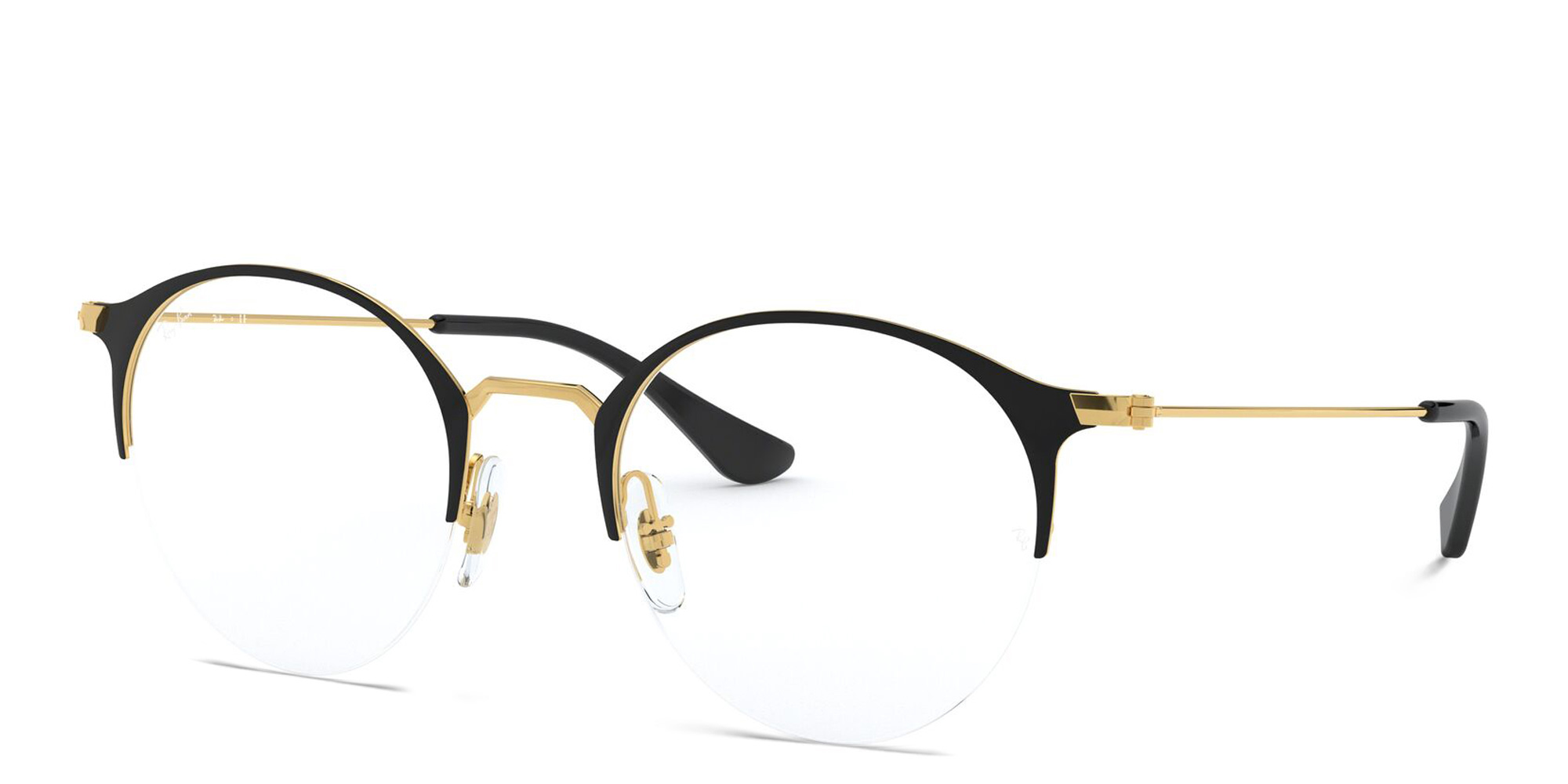 Ray-Ban Half Rim Round Eyeglasses in Black – Product Photo 2