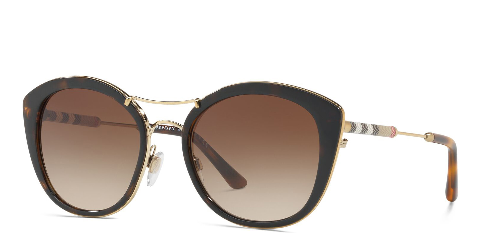 BURBERRY Cat-Eye Sunglasses in Dark Havana – Product Photo 2