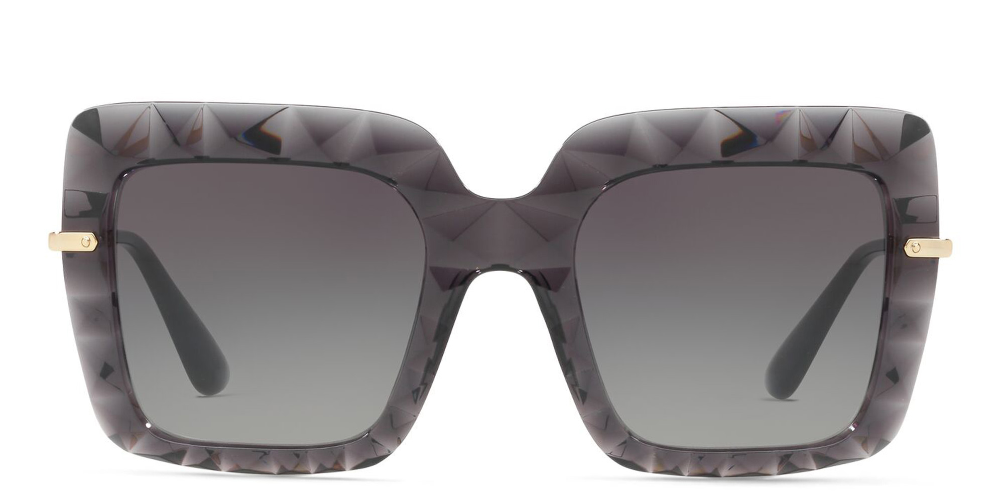 نظارة شمسية مربعة من دولتشي آند غابانا بلون رمادي شفاف - صورة المنتج 1