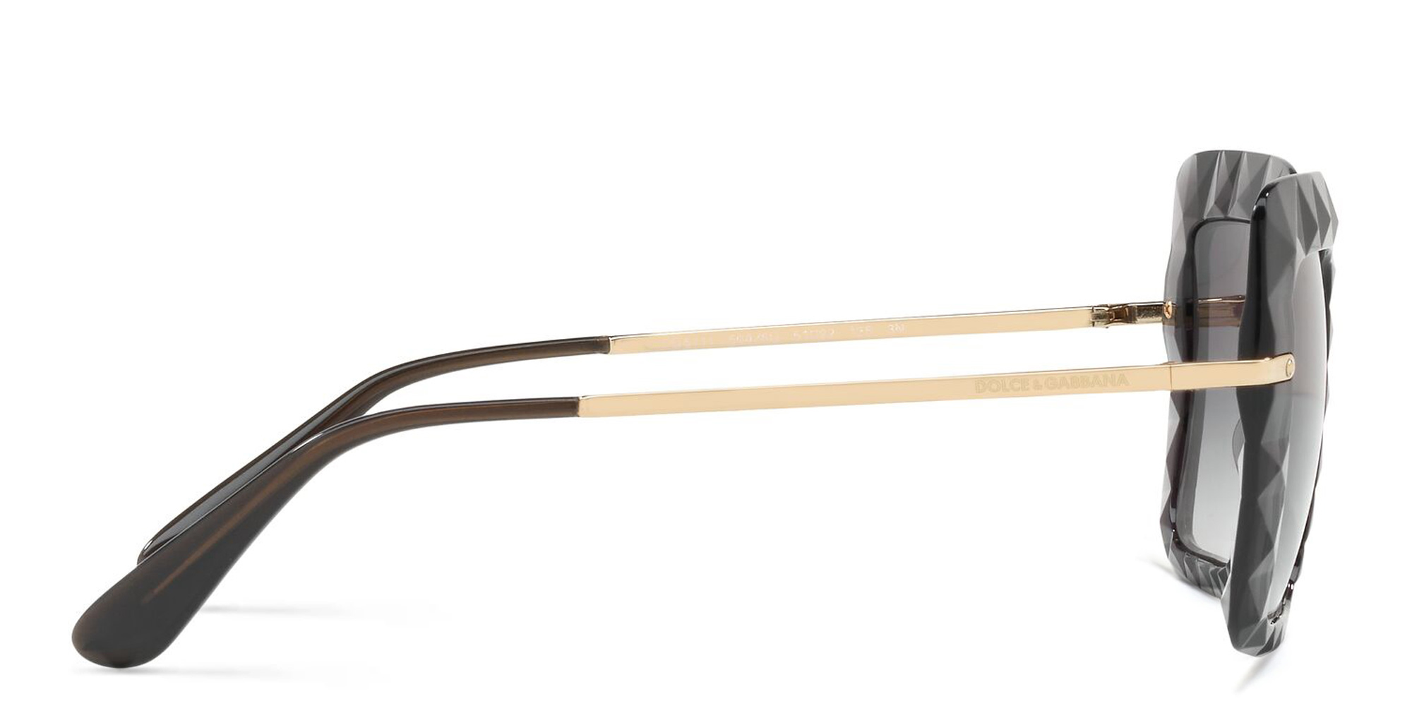نظارة شمسية مربعة من دولتشي آند غابانا بلون رمادي شفاف - صورة المنتج 3