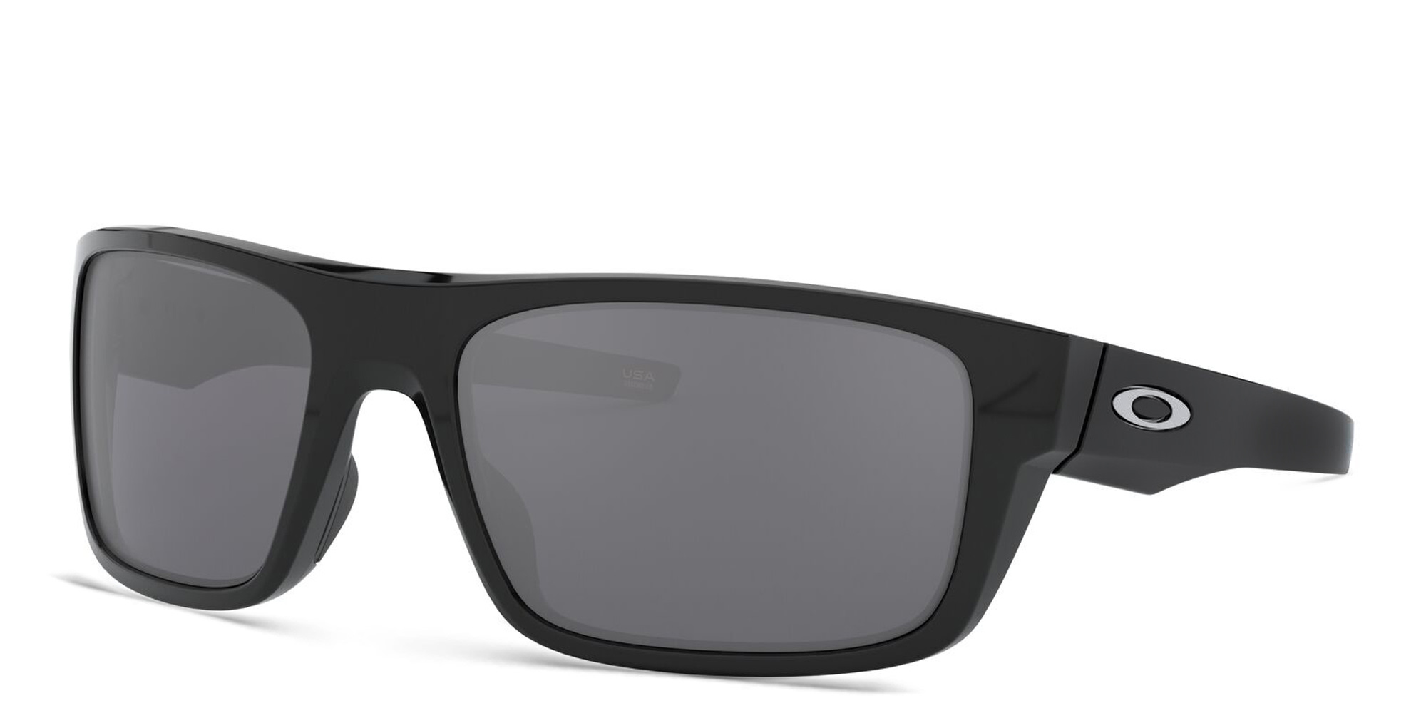 نظارة شمسية دروب بوينت بإطار مستطيل من اوكلي بلون أسود لامع - صورة المنتج 2