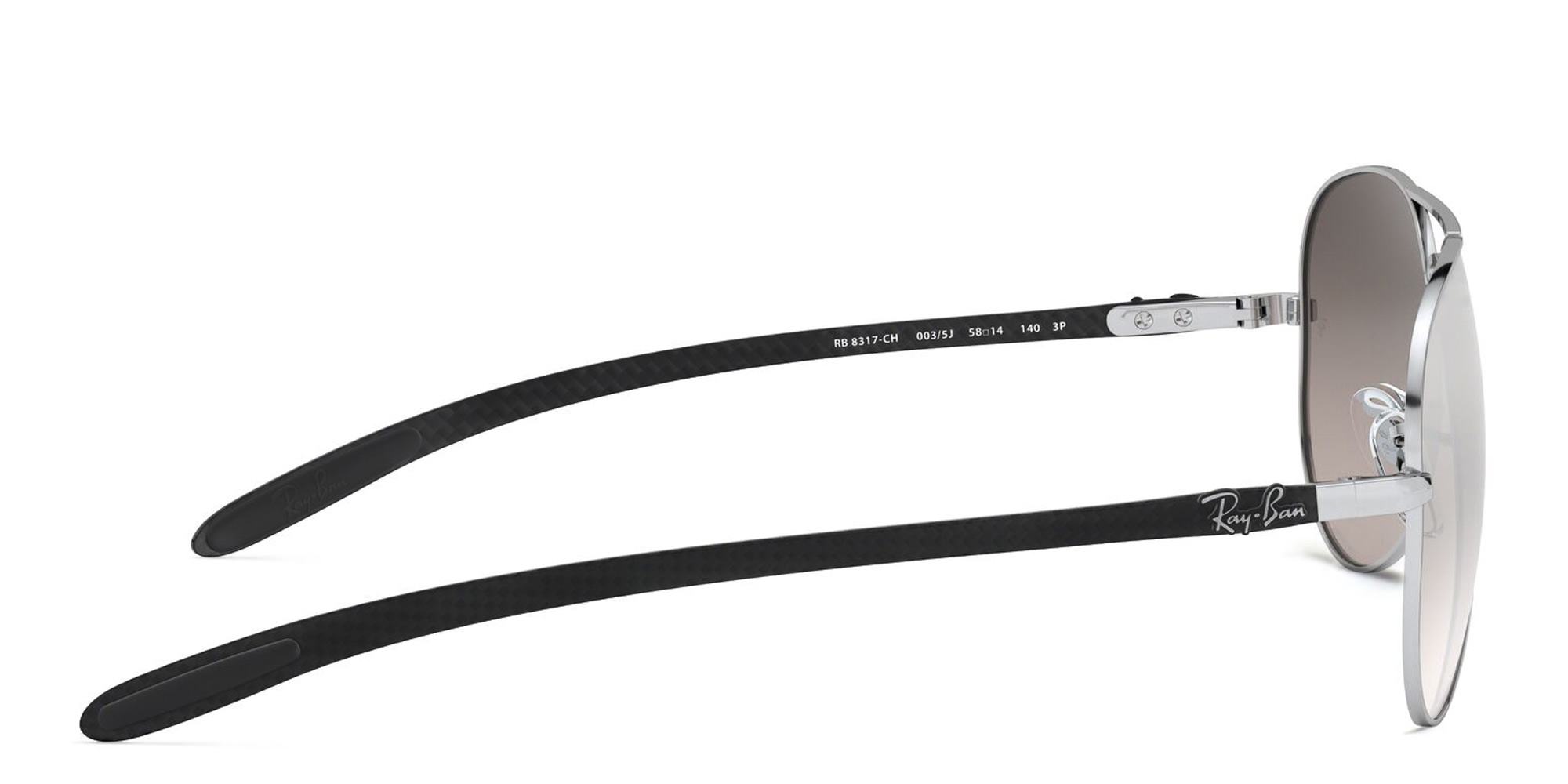 Ray-Ban Unisex Aviator Sunglasses in Silver – Product Photo 3