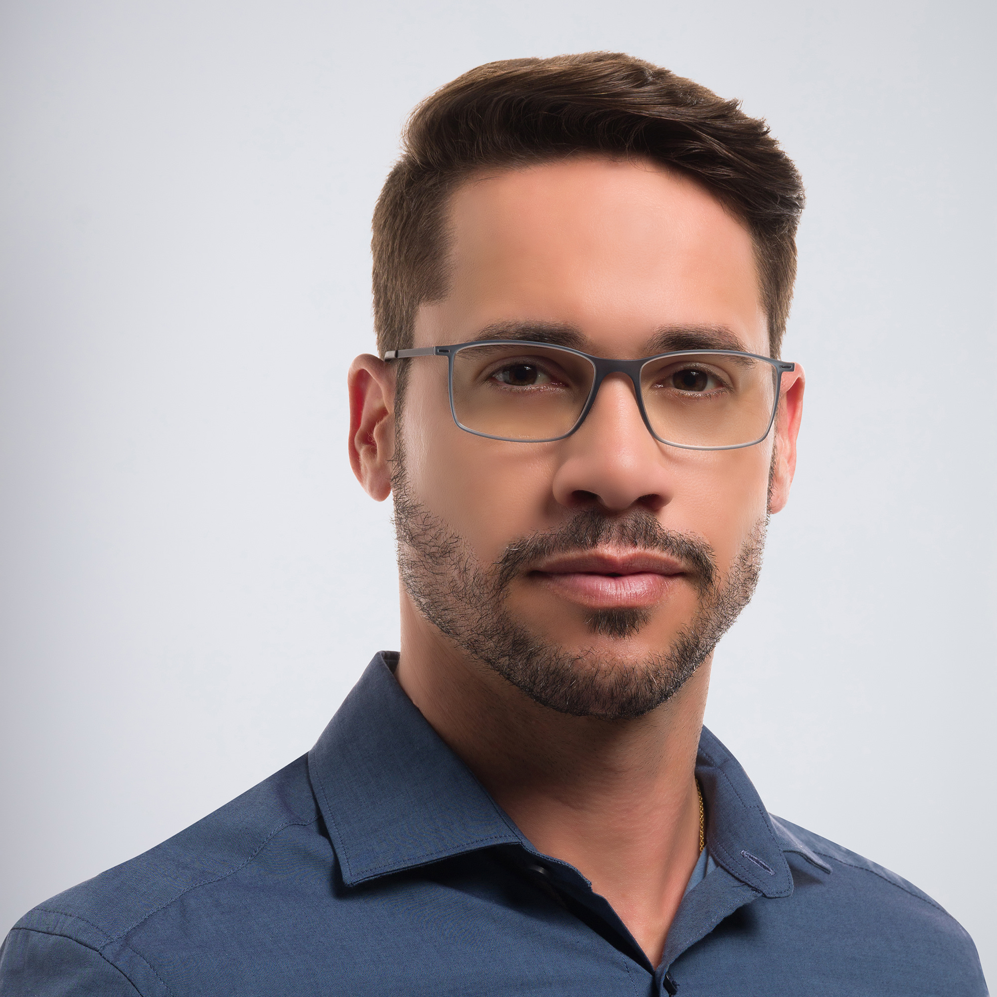 Silhouette Rectangle Eyeglasses in Black – Product Photo 6