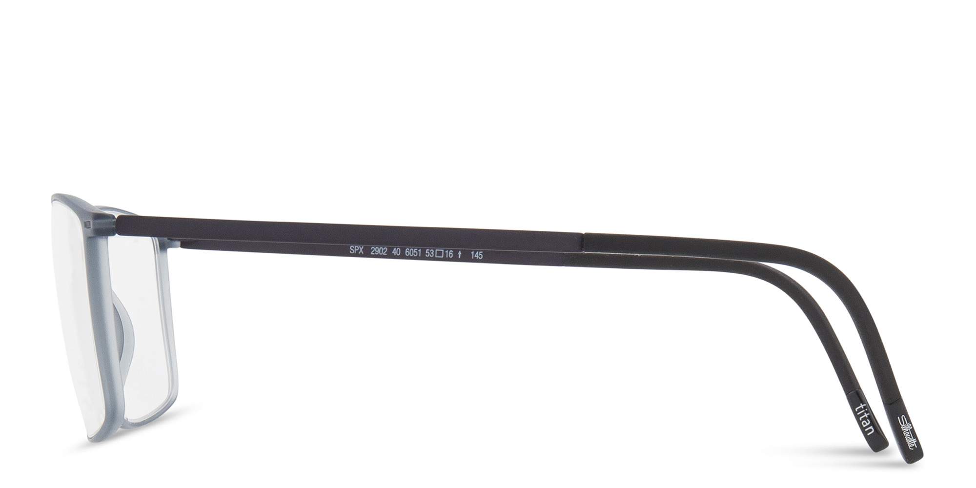 نظارات طبية مستطيلة من سيلويت بلون أسود - صورة المنتج 2