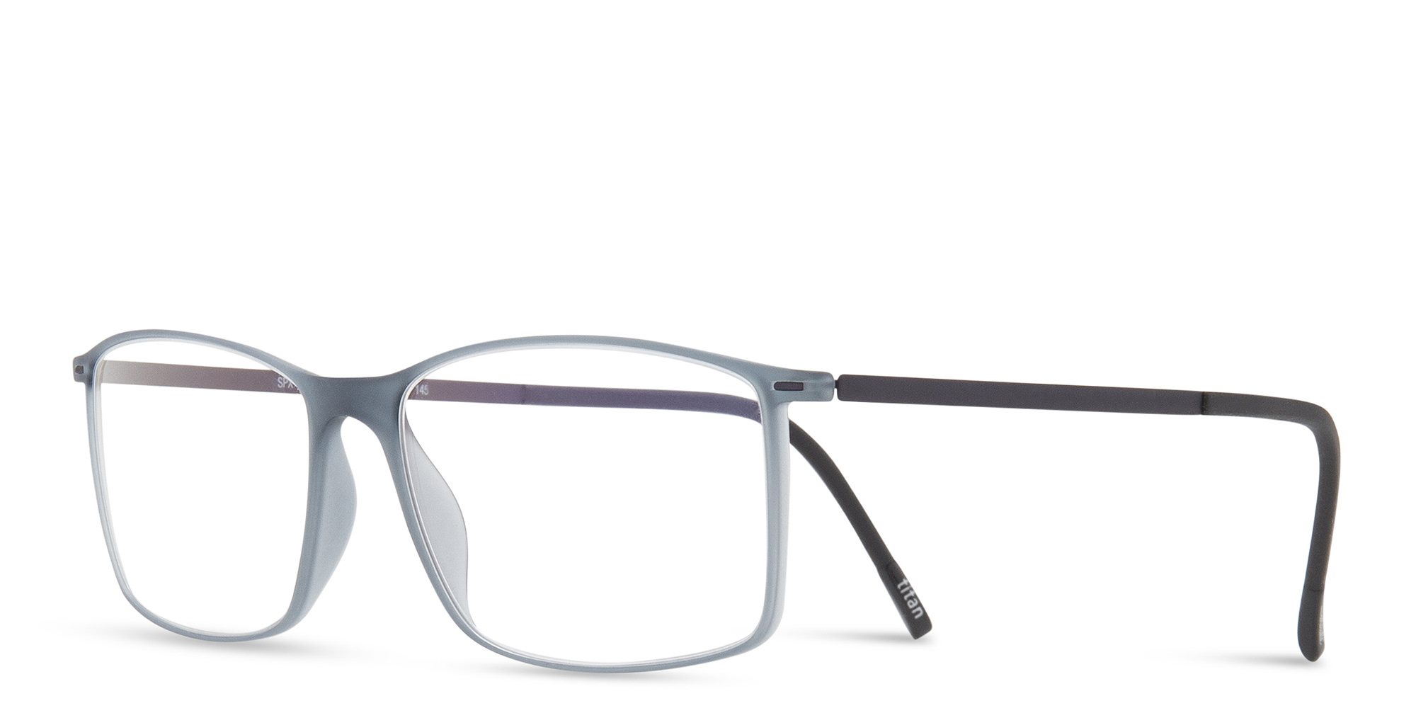 Silhouette Rectangle Eyeglasses in Black – Product Photo 4