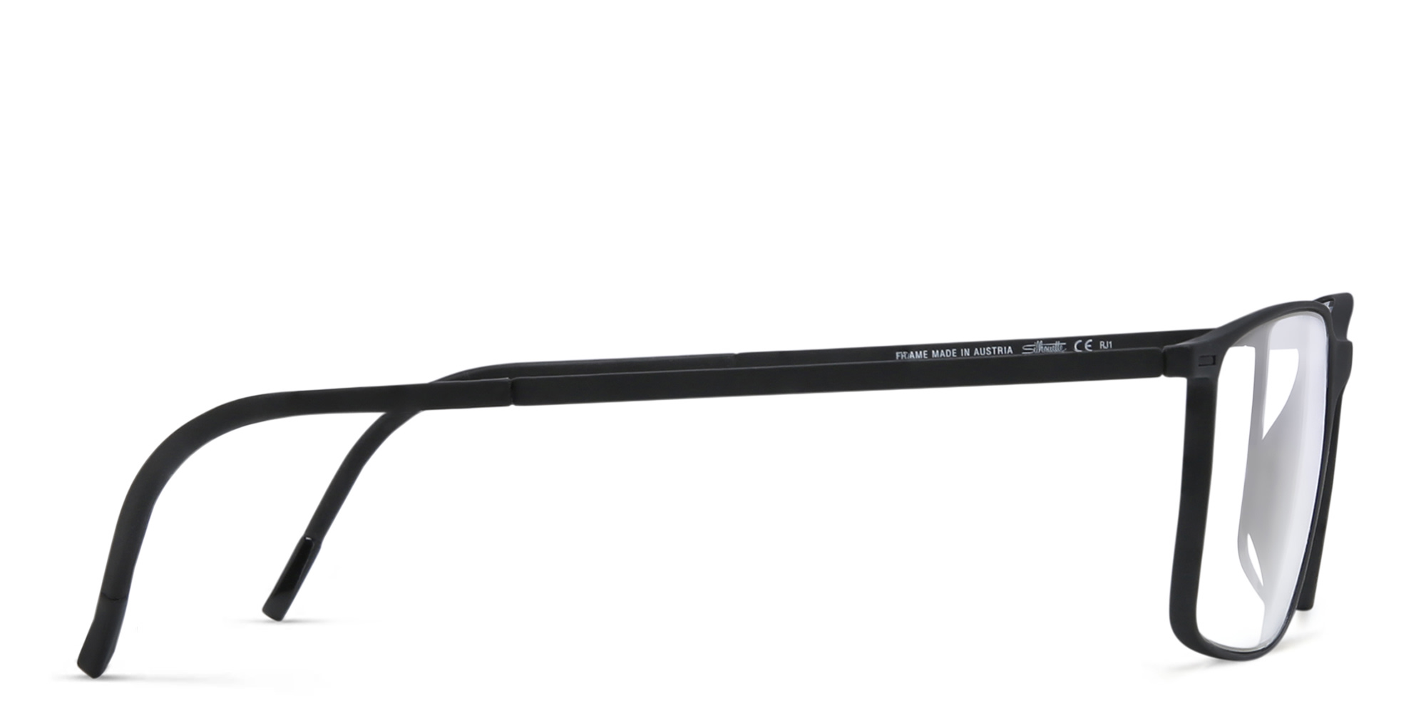 Silhouette Rectangle Eyeglasses in Black – Product Photo 3