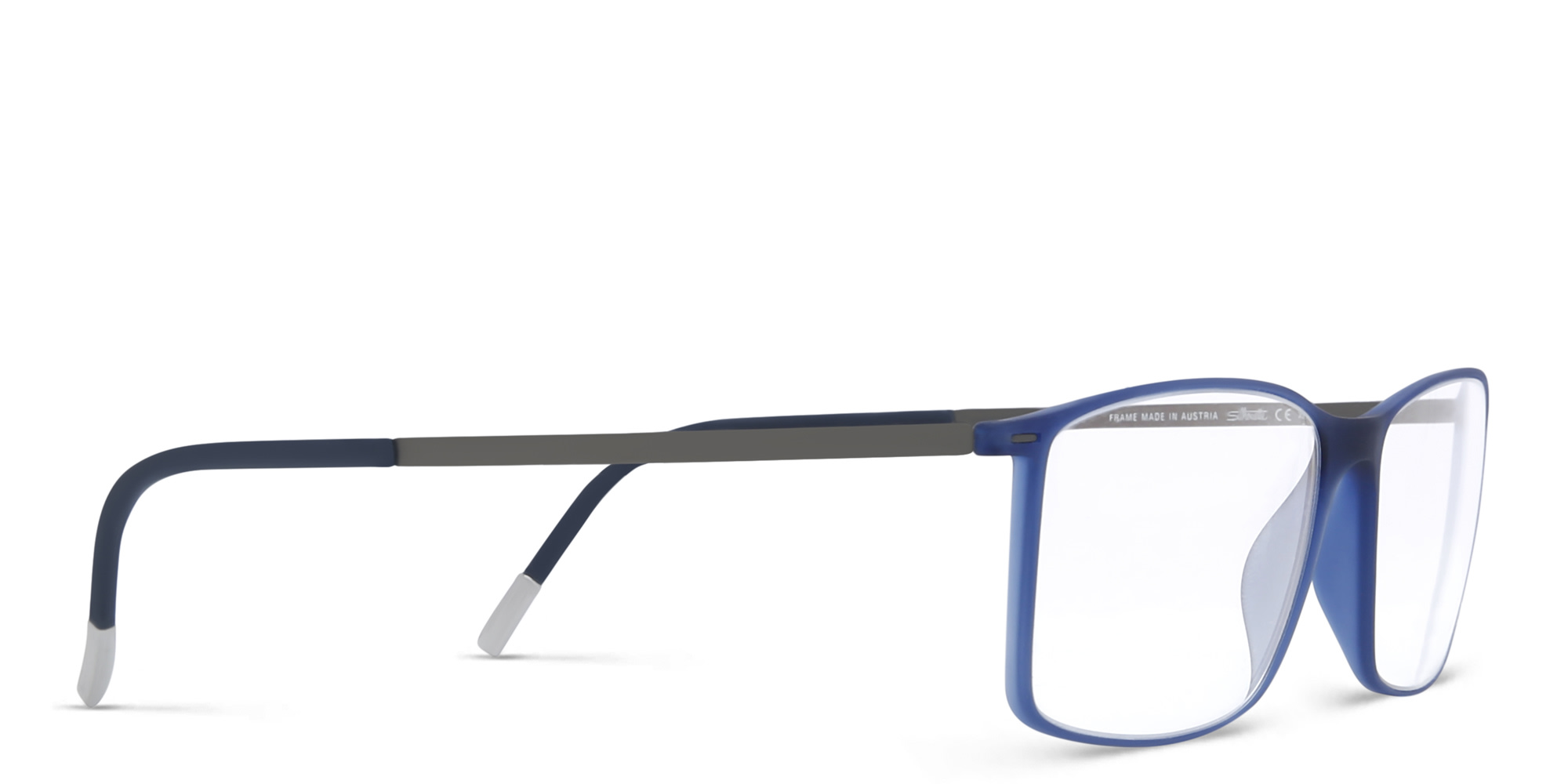 Silhouette Rectangle Eyeglasses in Blue – Product Photo 3