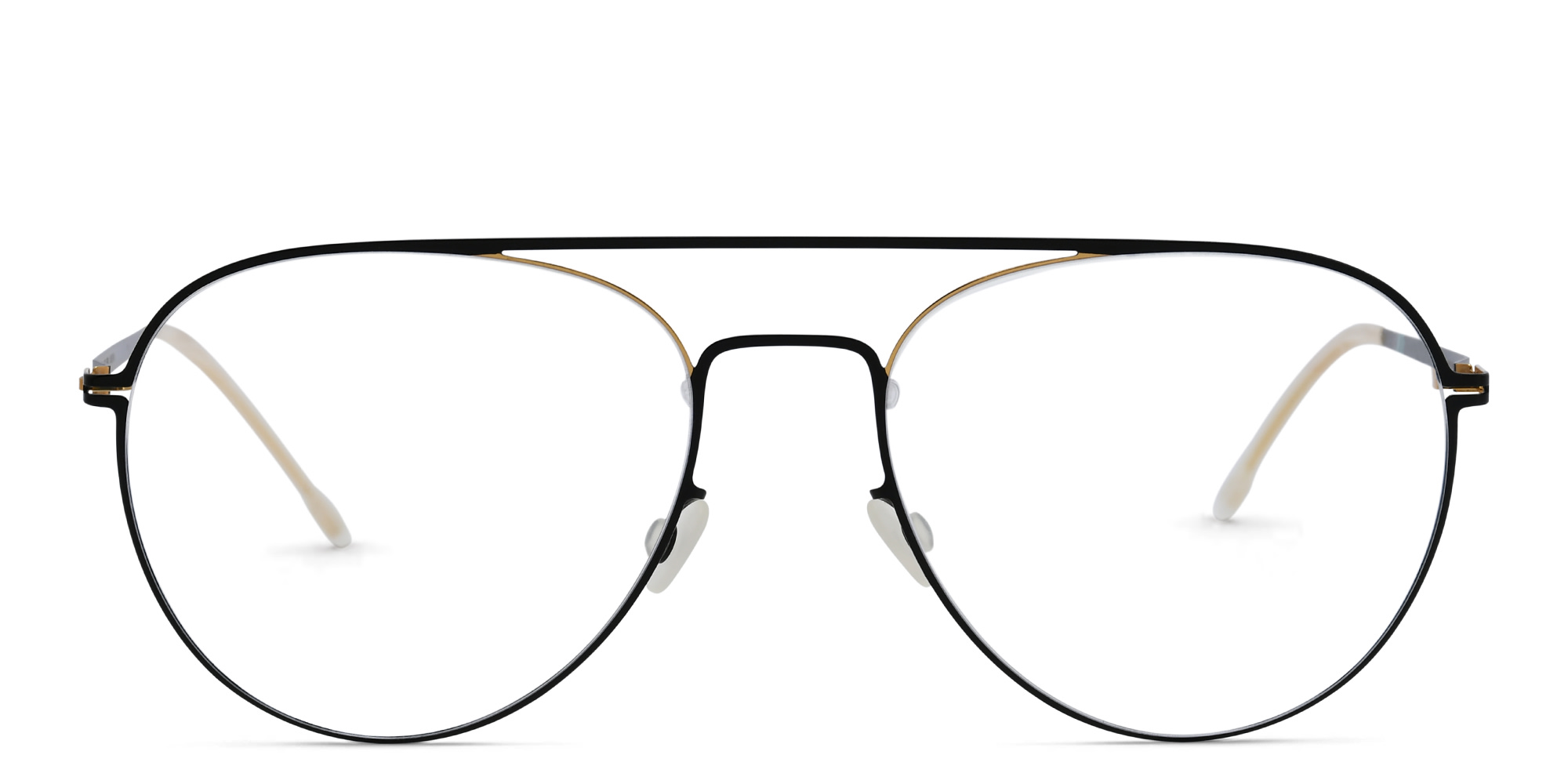 Shop MYKITA Eero Wide Aviator Eyeglasses in Black online.