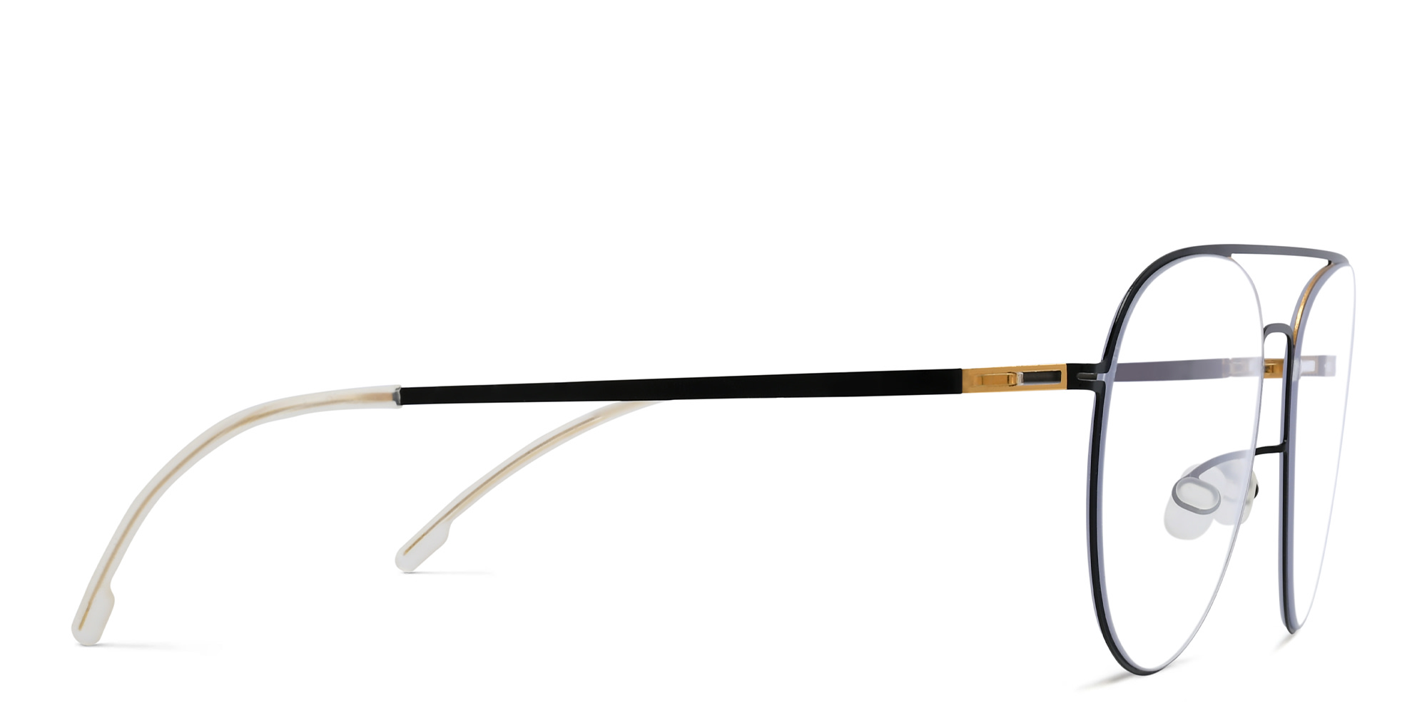 Shop MYKITA Eero Wide Aviator Eyeglasses in Black online.