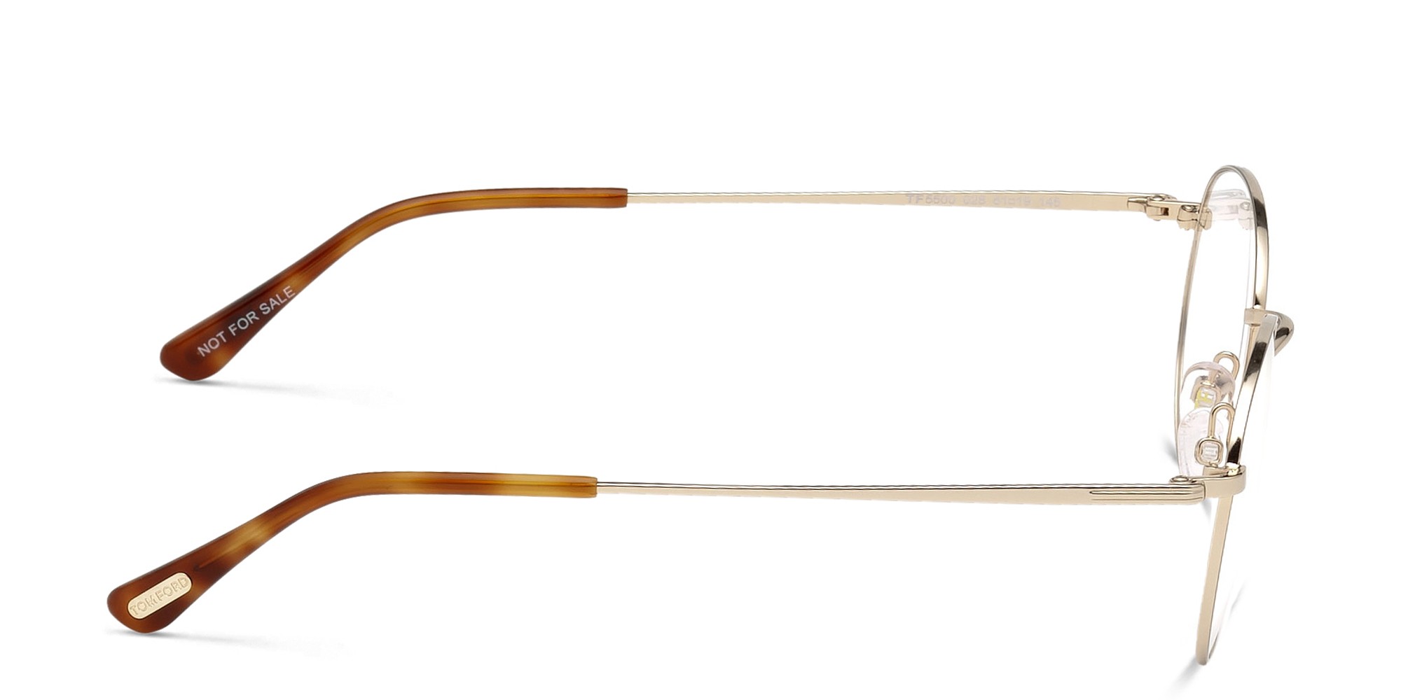 TOM FORD Unisex Round Eyeglasses in Rose Gold – Product Photo 3