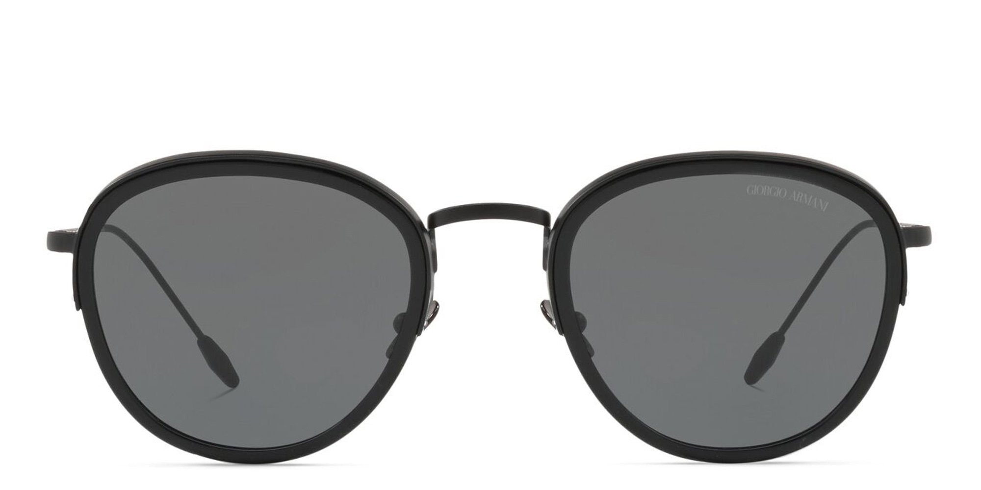 نظارة شمسية دائرية من جورجو أرماني بلون أسود - صورة المنتج 1