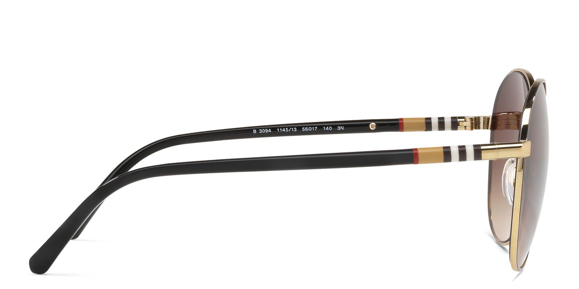 BURBERRY Round Sunglasses in Black – Product Photo 3