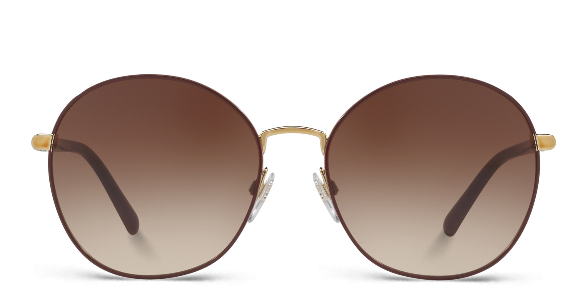 BURBERRY Round Sunglasses in Red On Gold – Product Photo 1