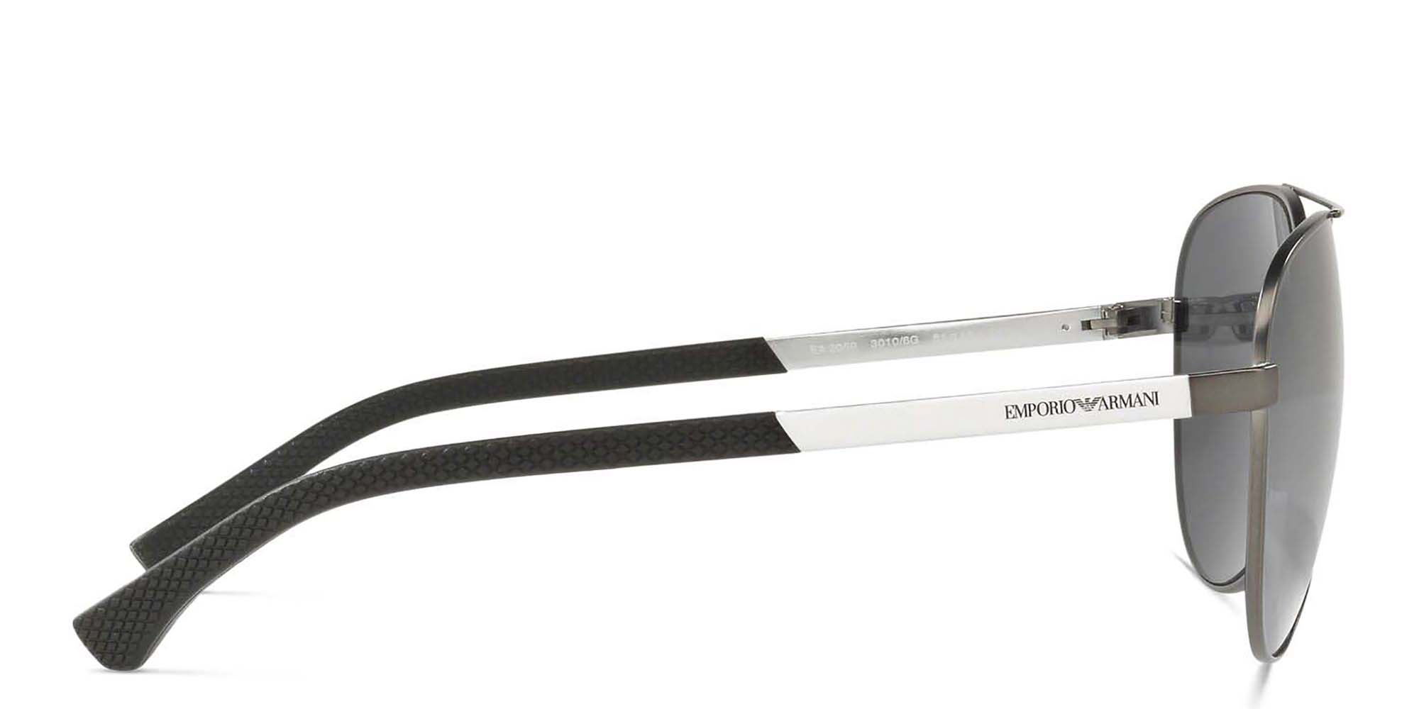 نظارة شمسية بإطار أفياتور من امبوريو أرماني بلون رصاصي مطفي - صورة المنتج 3