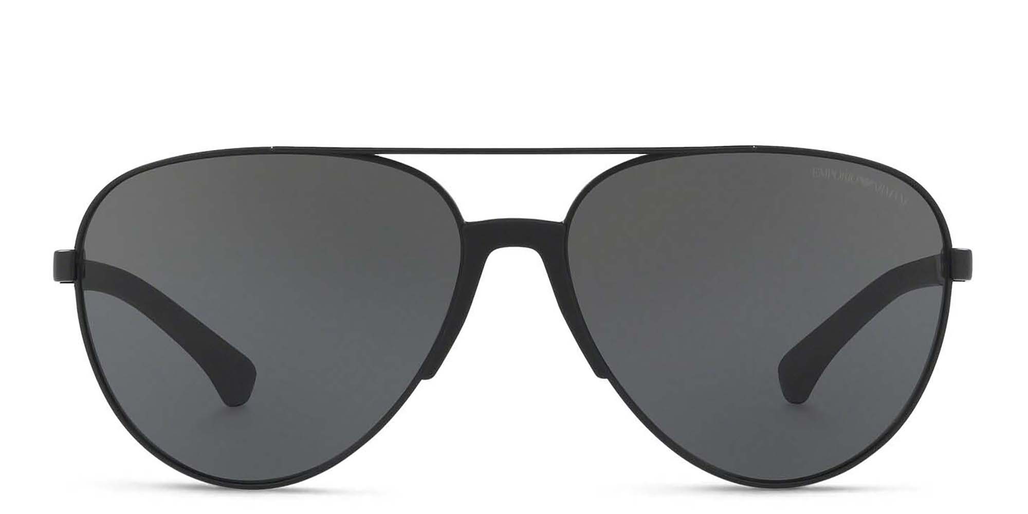 Emporio Armani Pilot Sunglasses in Matte Black – Product Photo 1