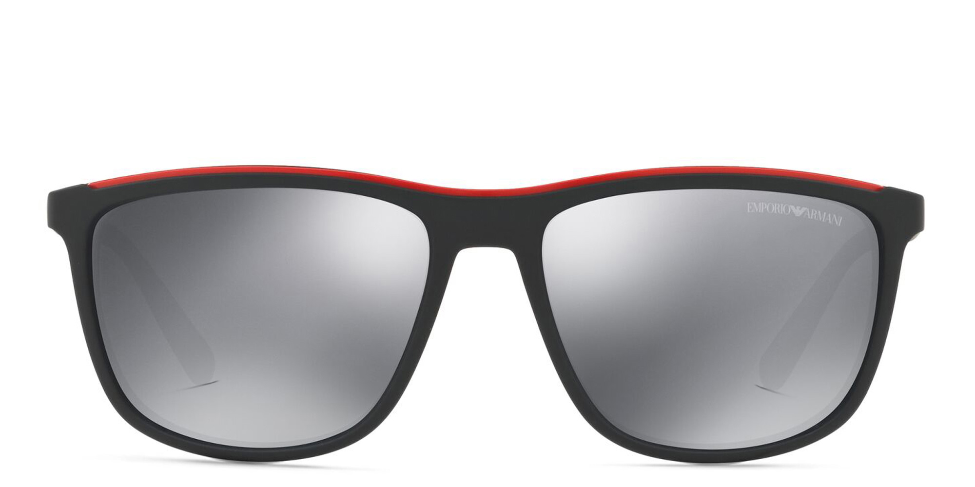 Emporio Armani Rectangle Sunglasses in Matte Black – Product Photo 1