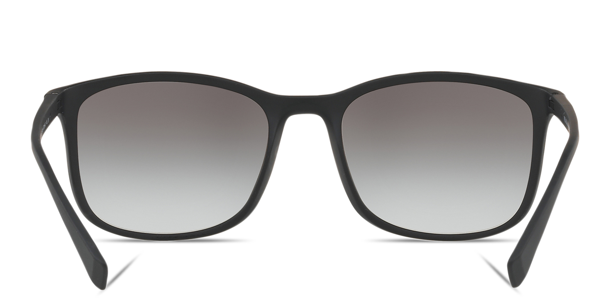 Shop Prada Linea Rossa Rectangle Sunglasses in Black online.
