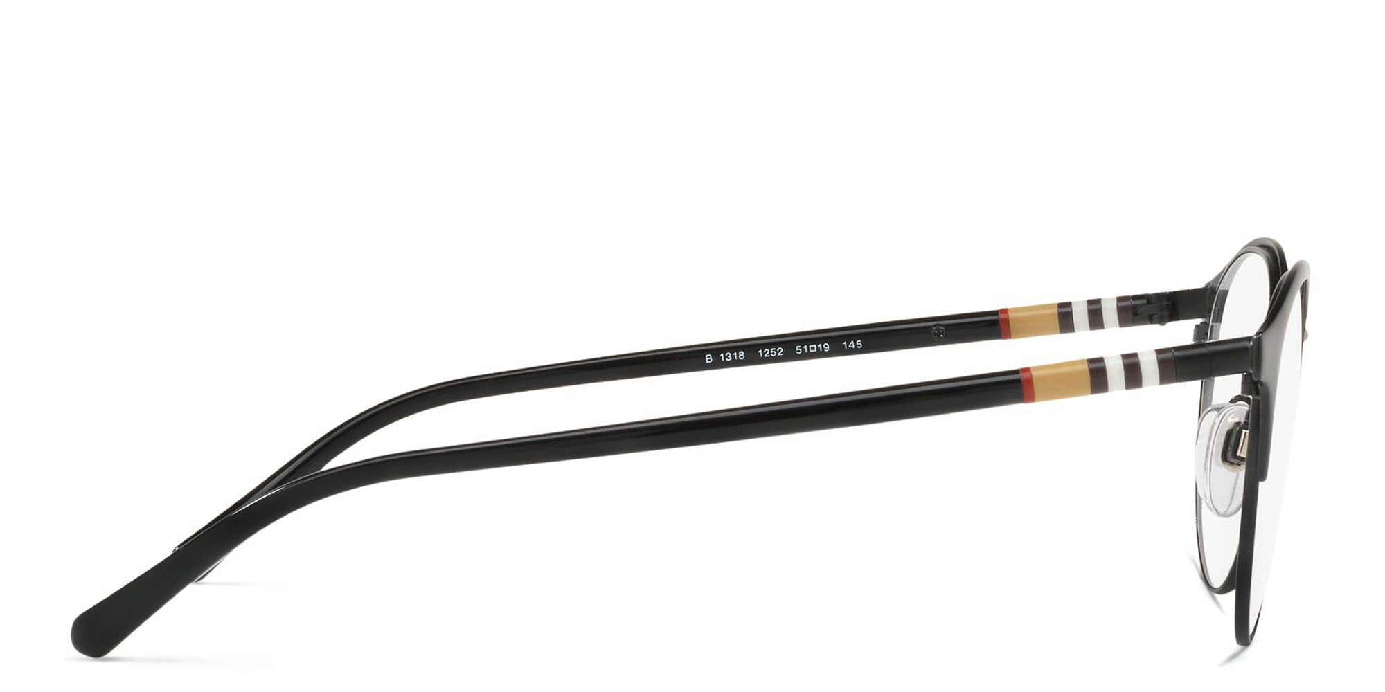 BURBERRY Round Eyeglasses in Black – Product Photo 3