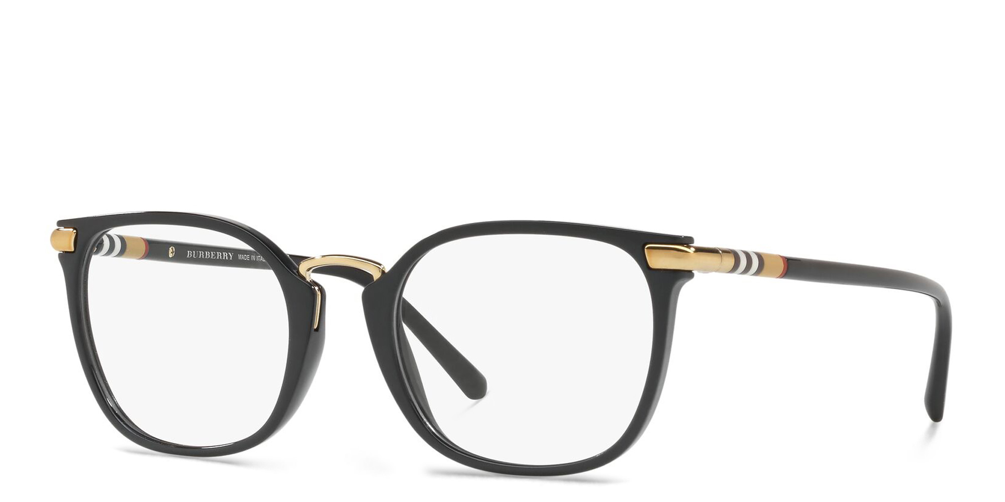 BURBERRY Square Eyeglasses in Matte Black – Product Photo 2