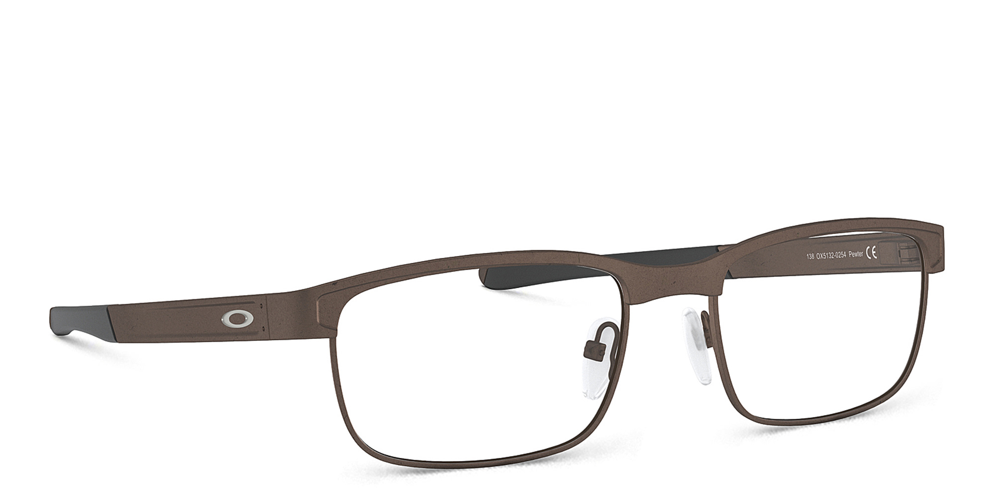 Oakley Surface Plate™ Rectangle Eyeglasses in Pewter – Product Photo 4