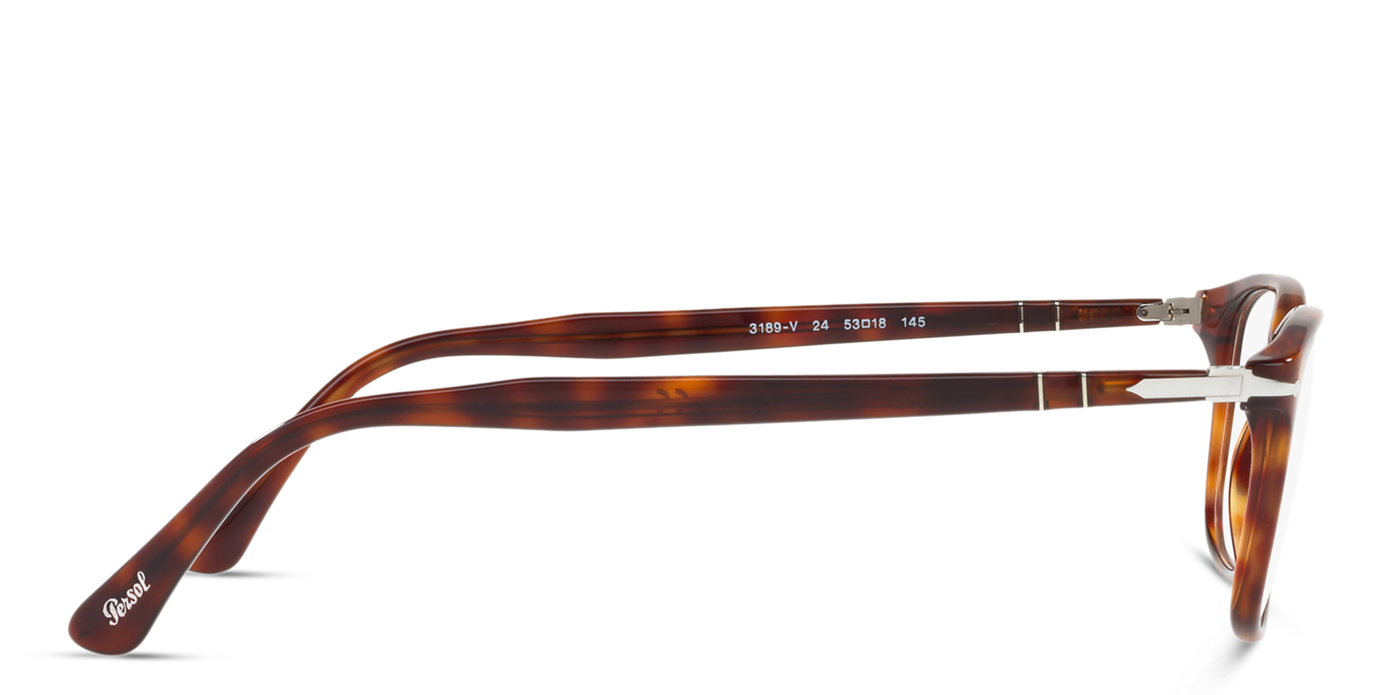 PERSOL Square Eyeglasses in Havana – Product Photo 3