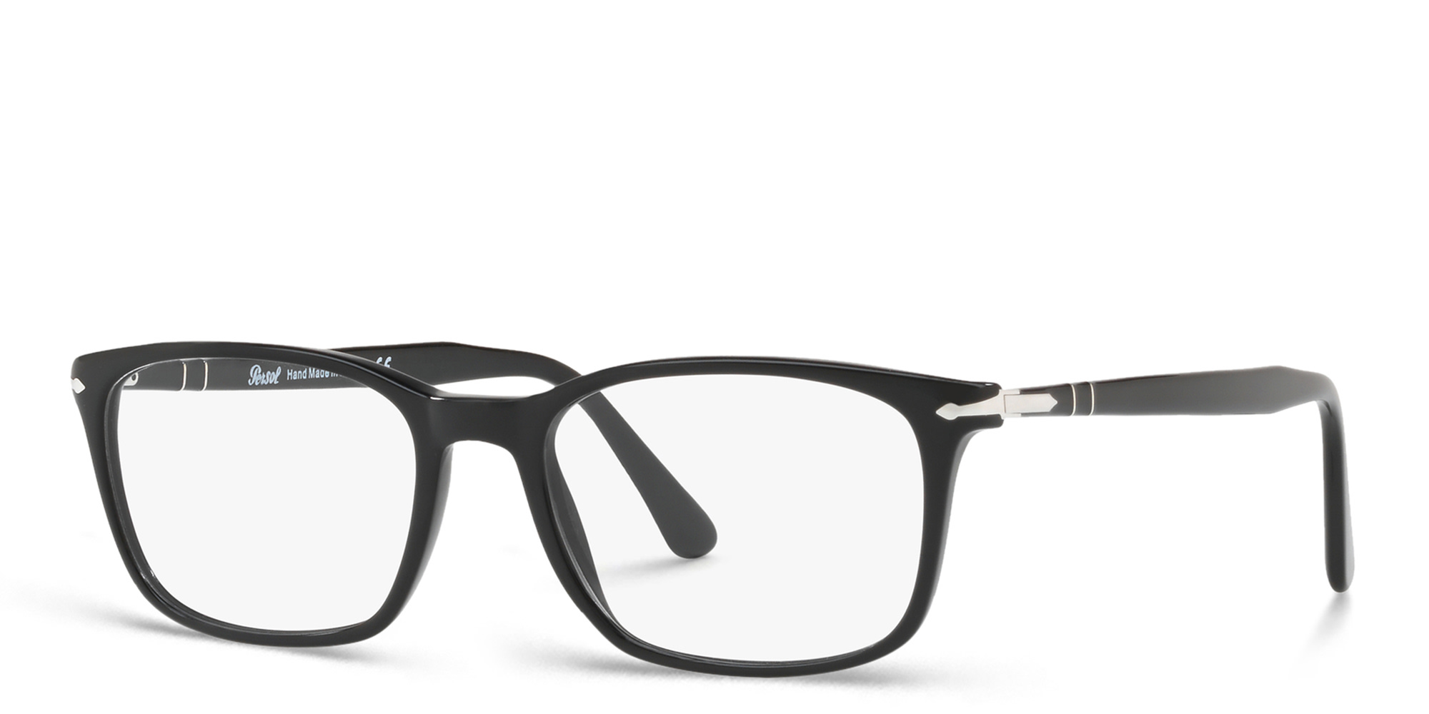 PERSOL Square Eyeglasses in Black – Product Photo 2