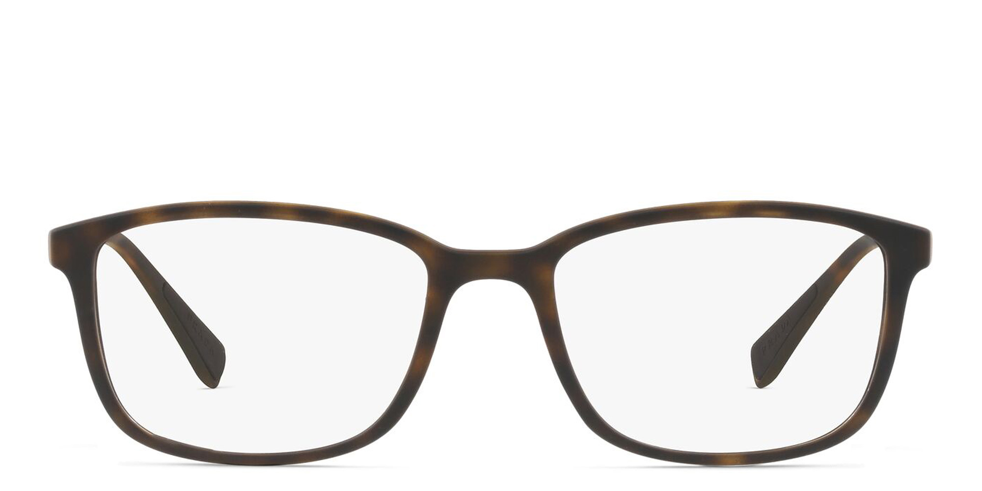 Prada Linea Rossa Rectangle Eyeglasses in Havana Rubber – Product Photo 1