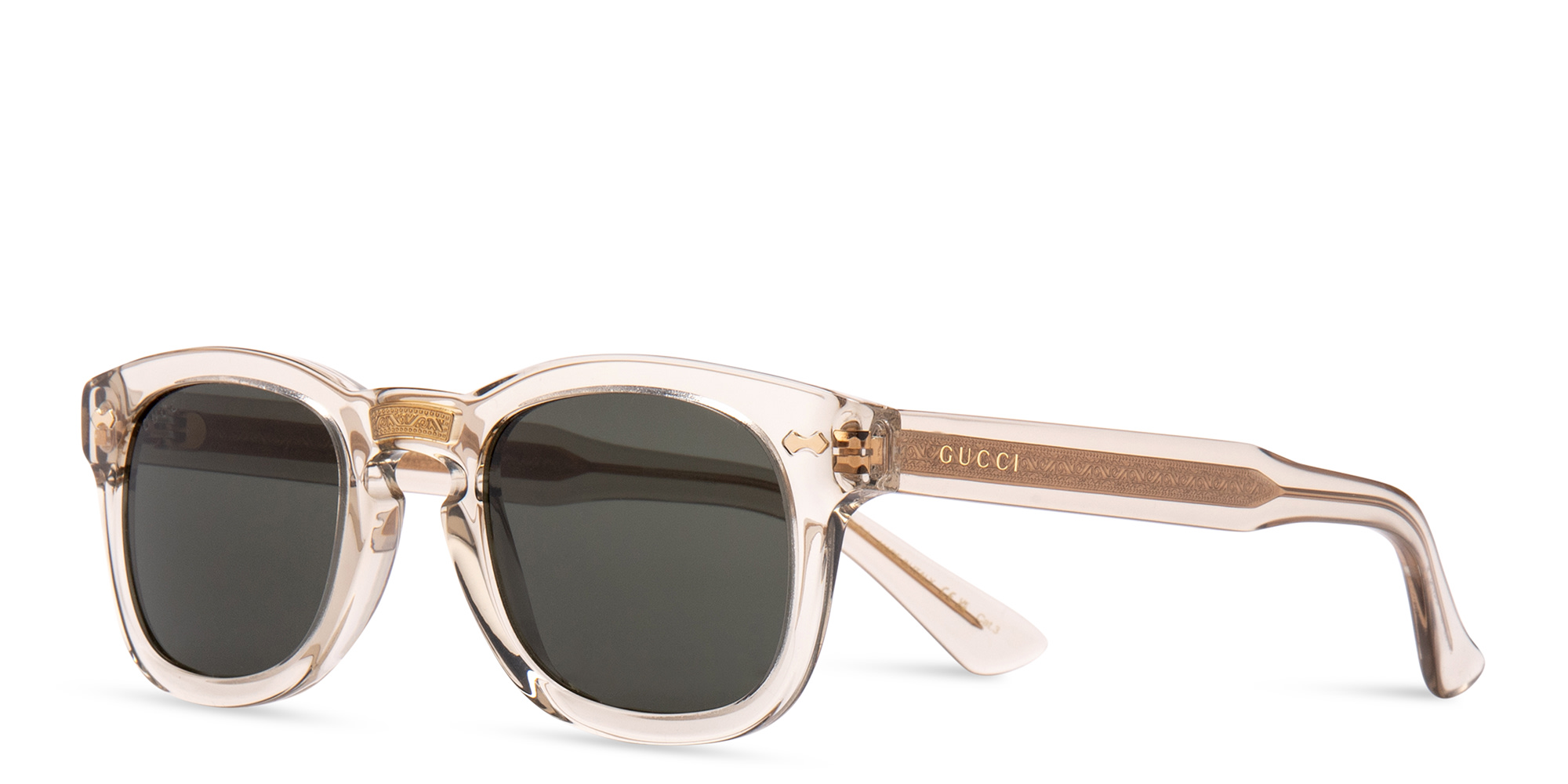 نظارات شمسية مربّعة للجنسين من غوتشي بلون بني - صورة المنتج 4