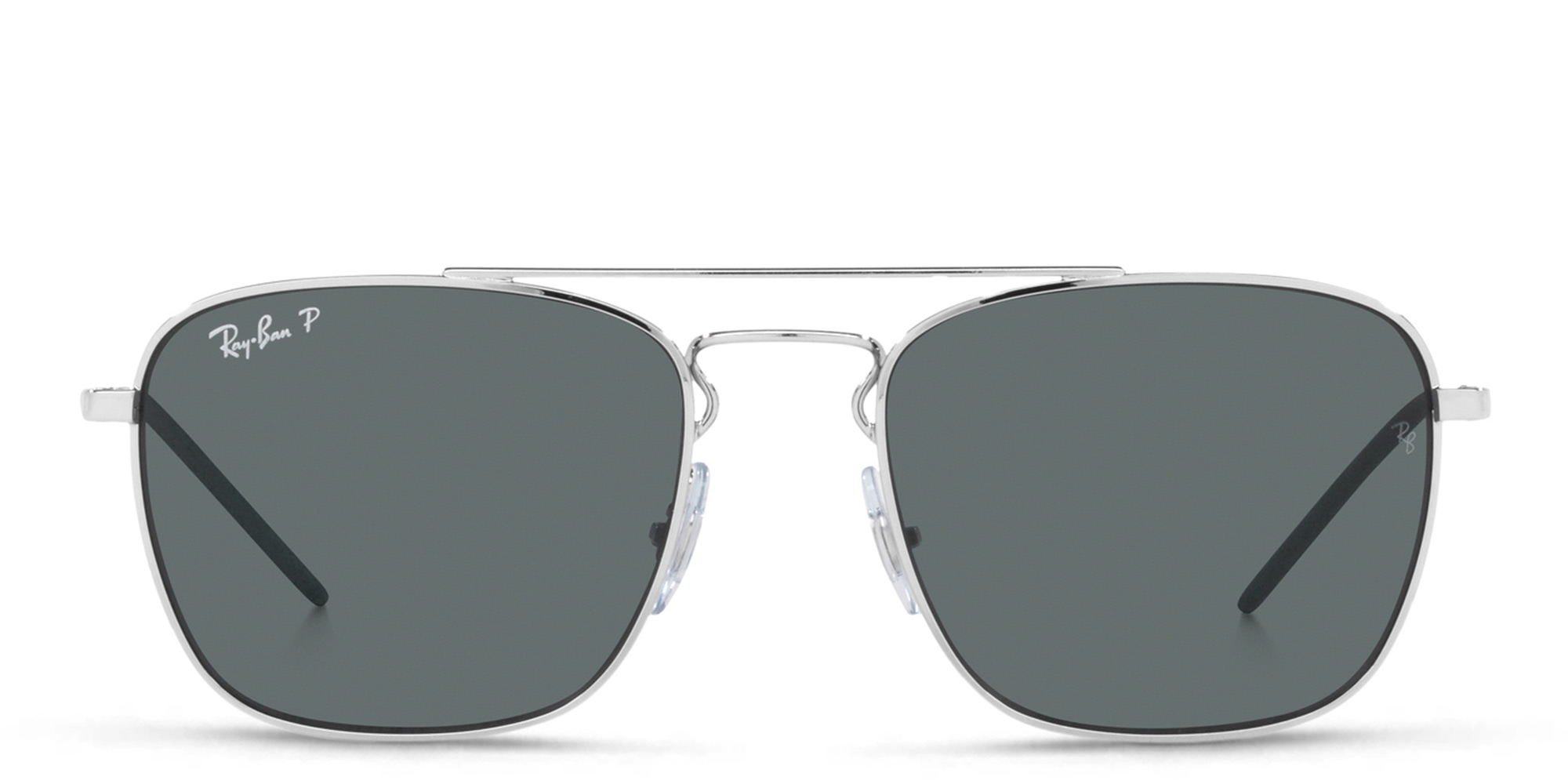 Shop Ray-Ban Square Sunglasses in Silver online.