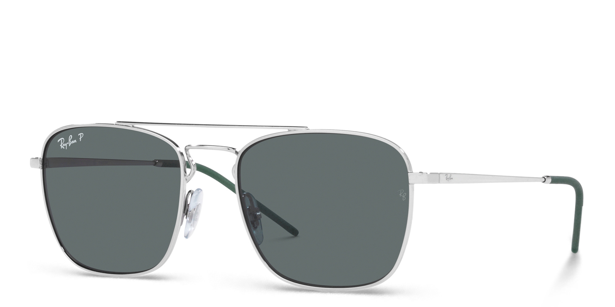 Shop Ray-Ban Square Sunglasses in Silver online.