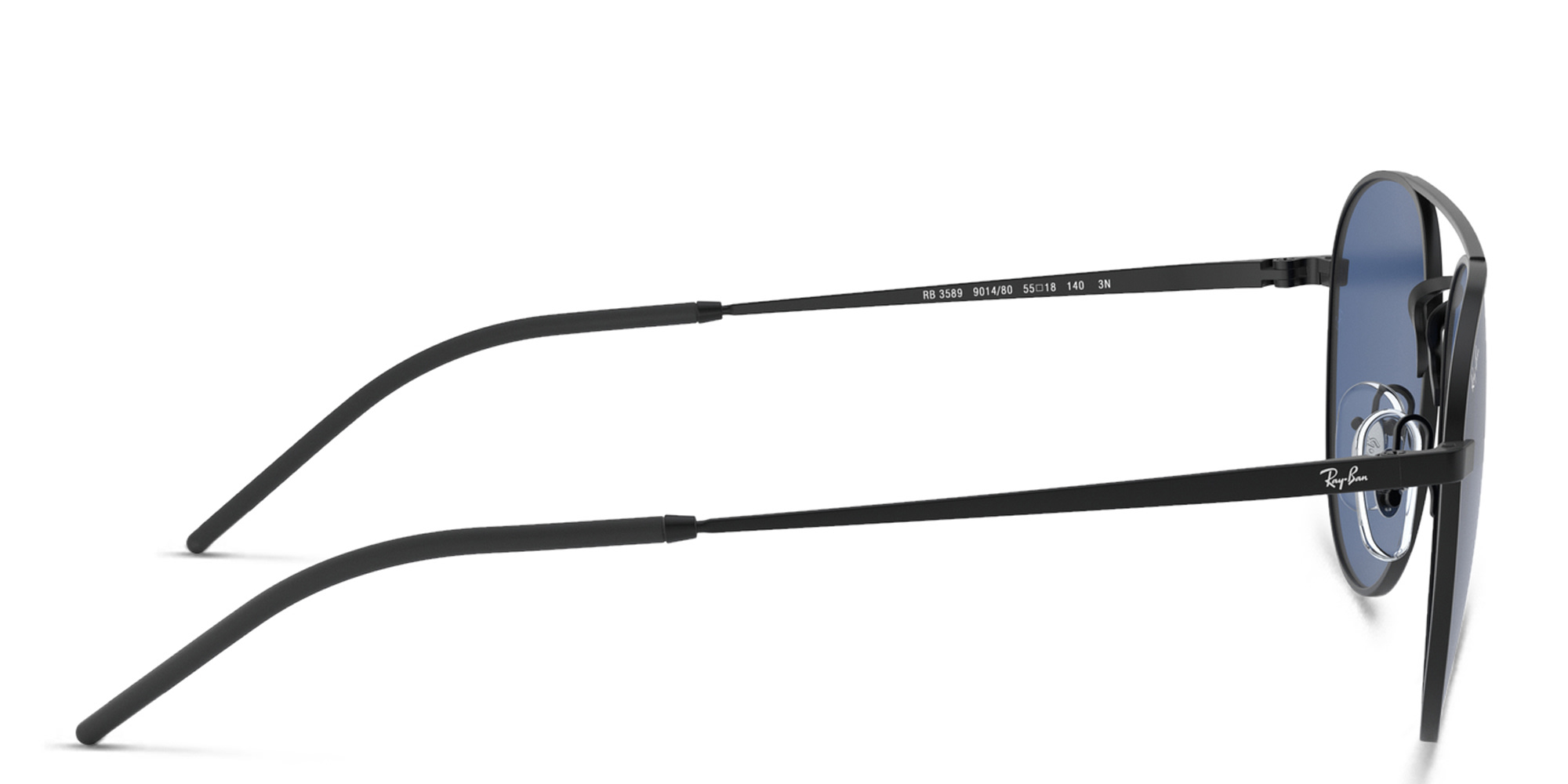 Ray-Ban Unisex Aviator Sunglasses in Black – Product Photo 3