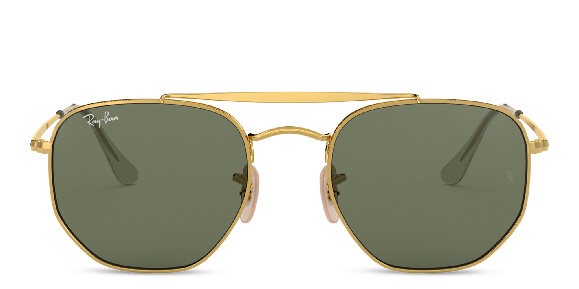 Ray-Ban The Marshal Unisex Hexagonal Irregular Sunglasses in Gold – Product Photo 1